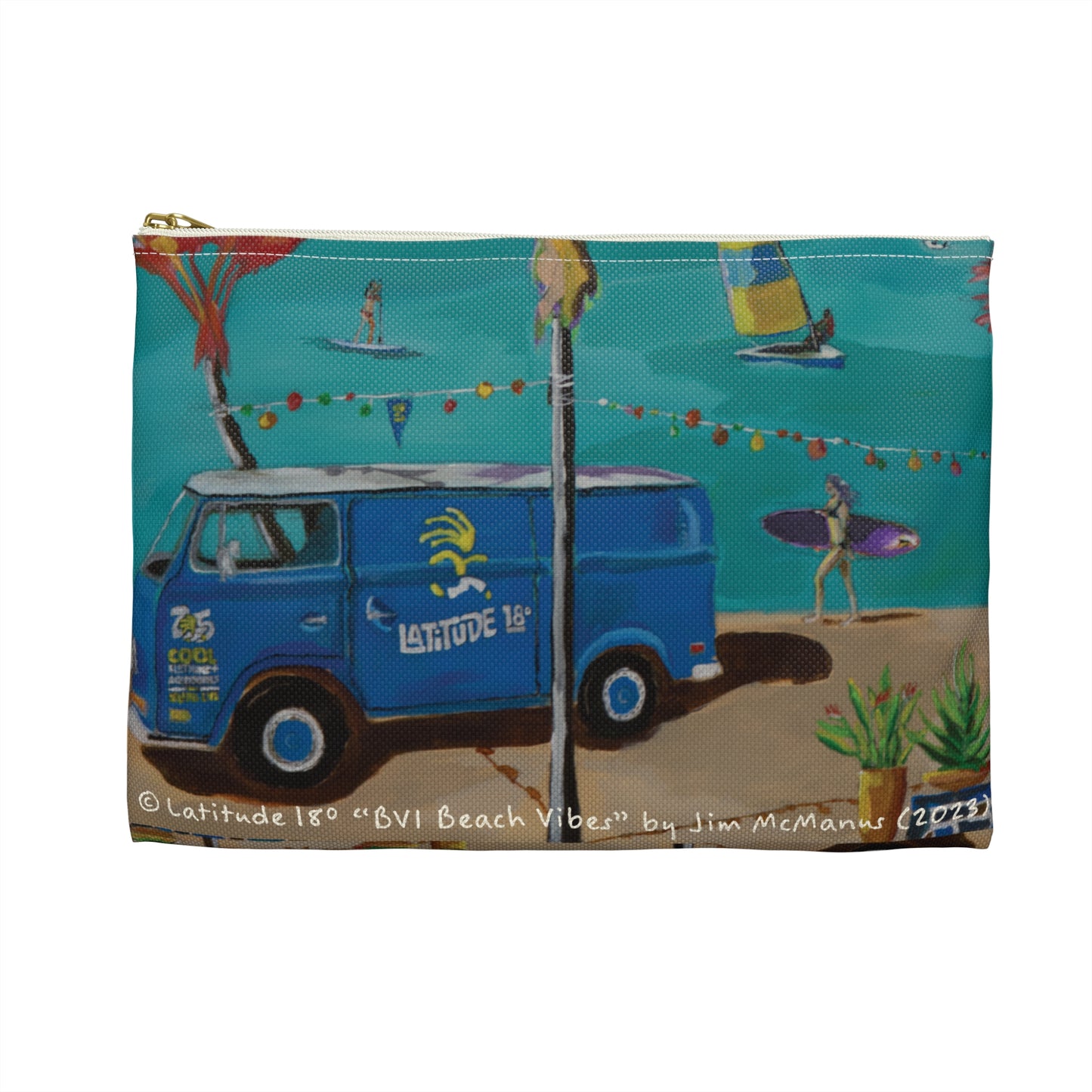 "BVI Beach Vibes" by Jim McManus Accessory Pouch