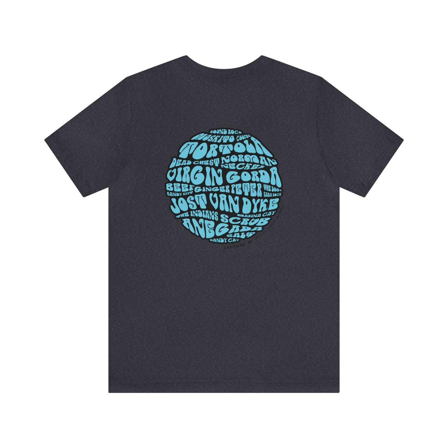 "BVI Bubble - Island Names" (Outline) Unisex S/S Tee