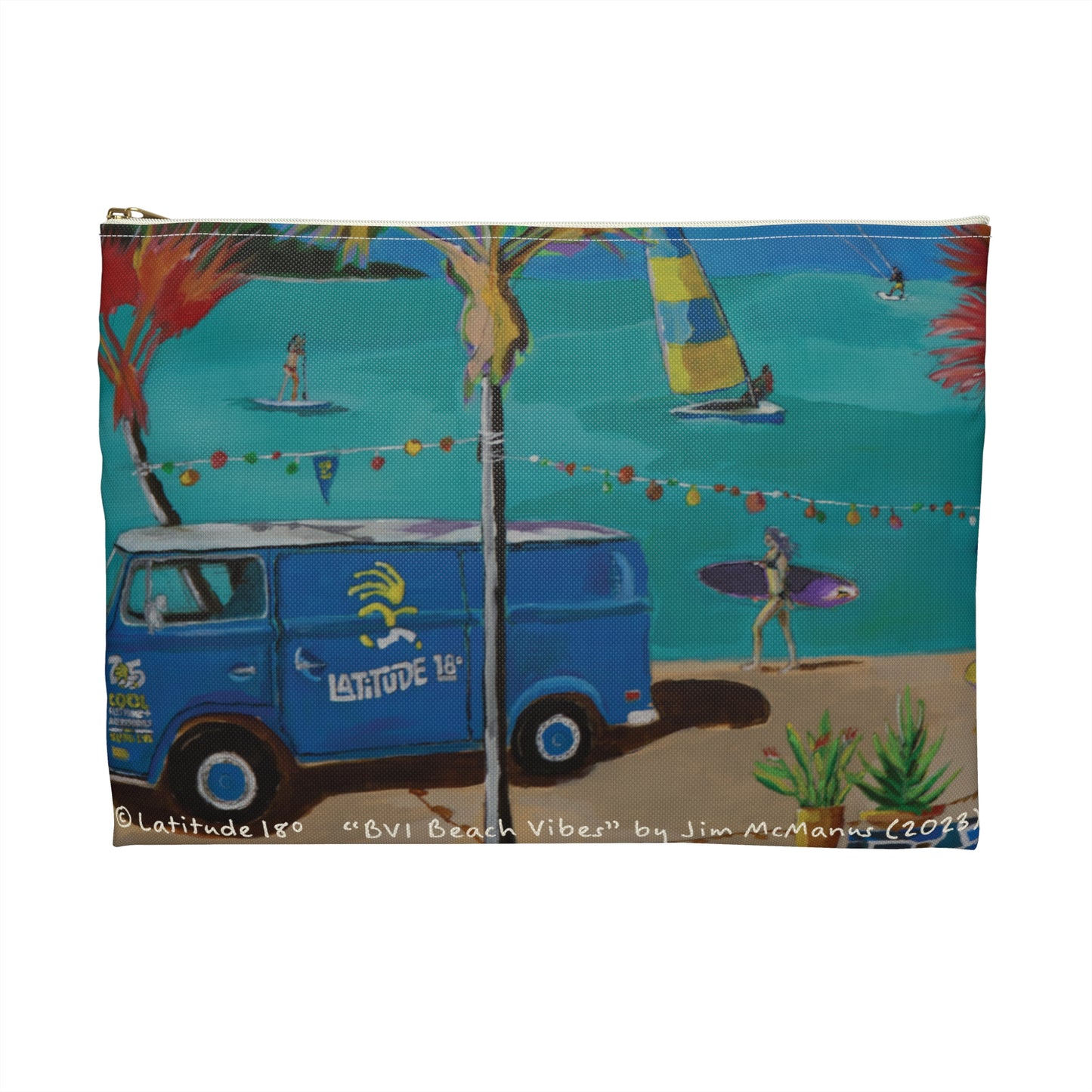 "BVI Beach Vibes" by Jim McManus Accessory Pouch