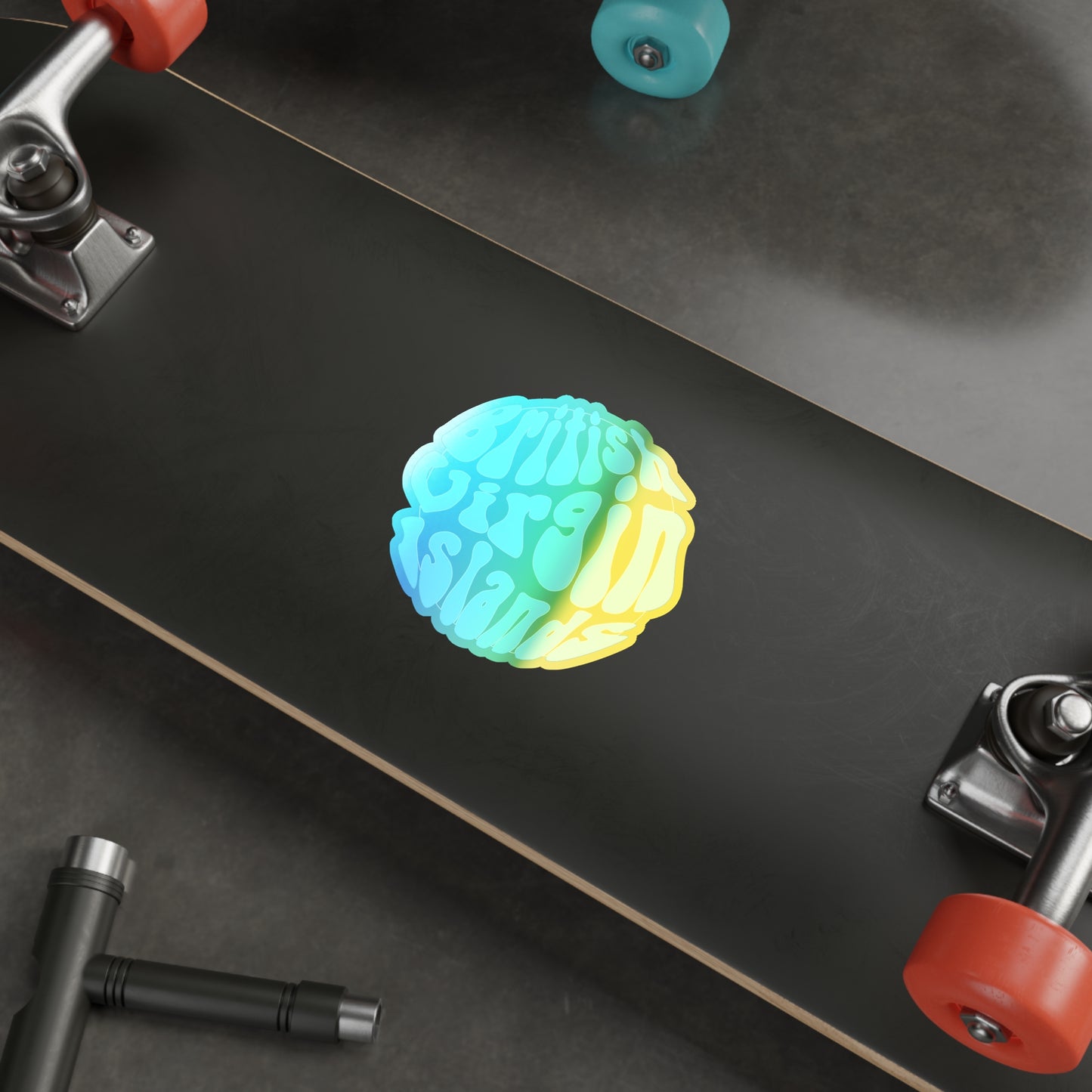 "BVI Bubble” Holographic Die-cut Sticker