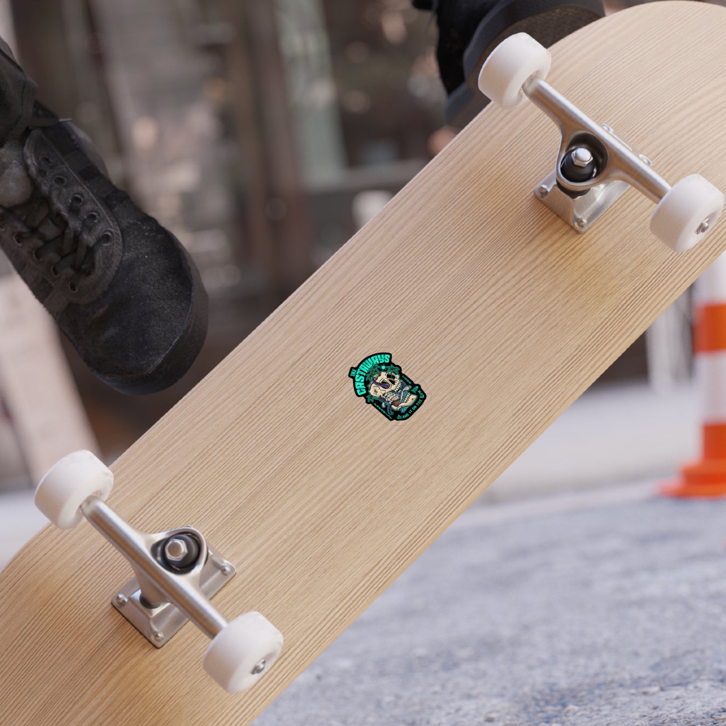 "The Castaways" (Black) Transparent Outdoor Die-Cut Sticker