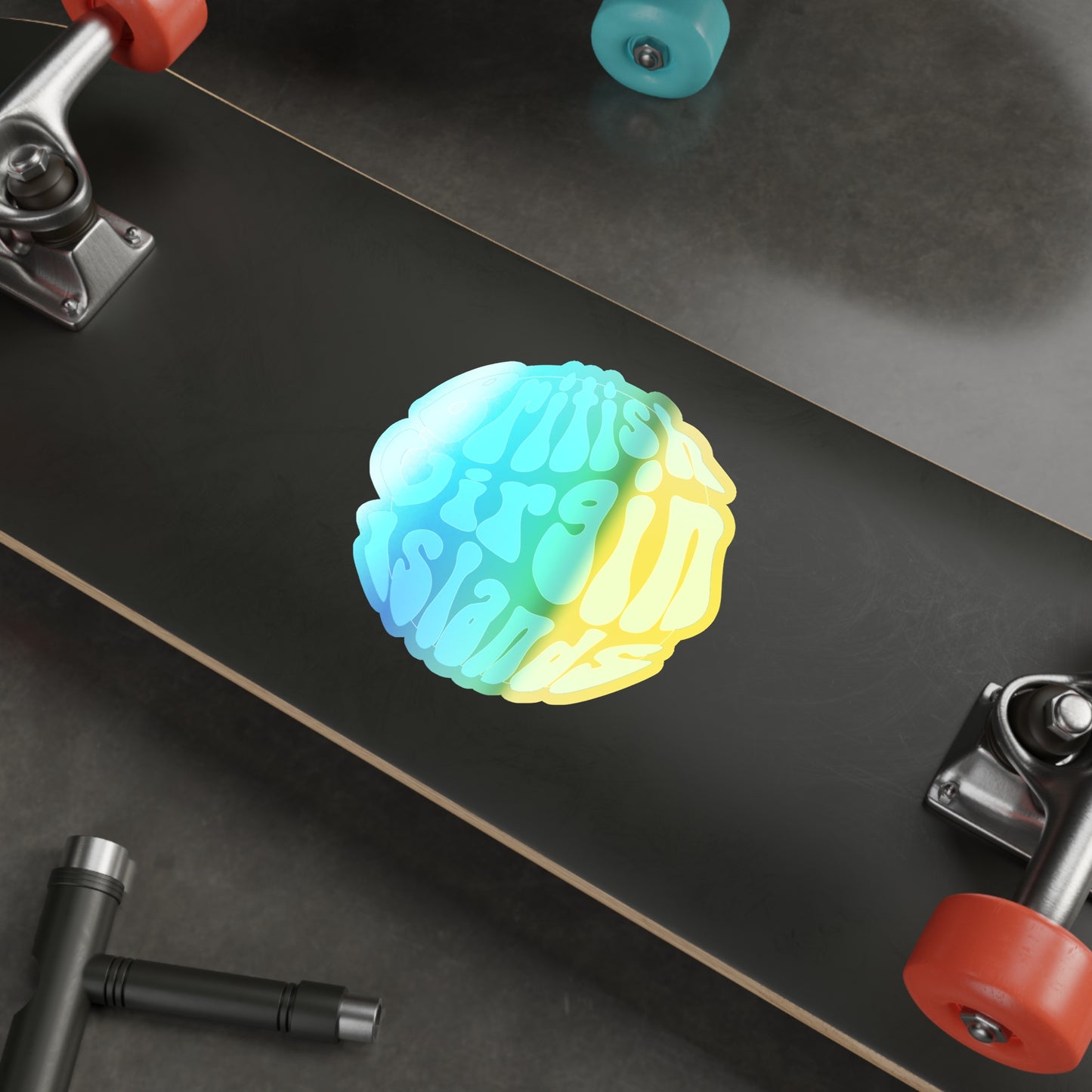 "BVI Bubble” Holographic Die-cut Sticker