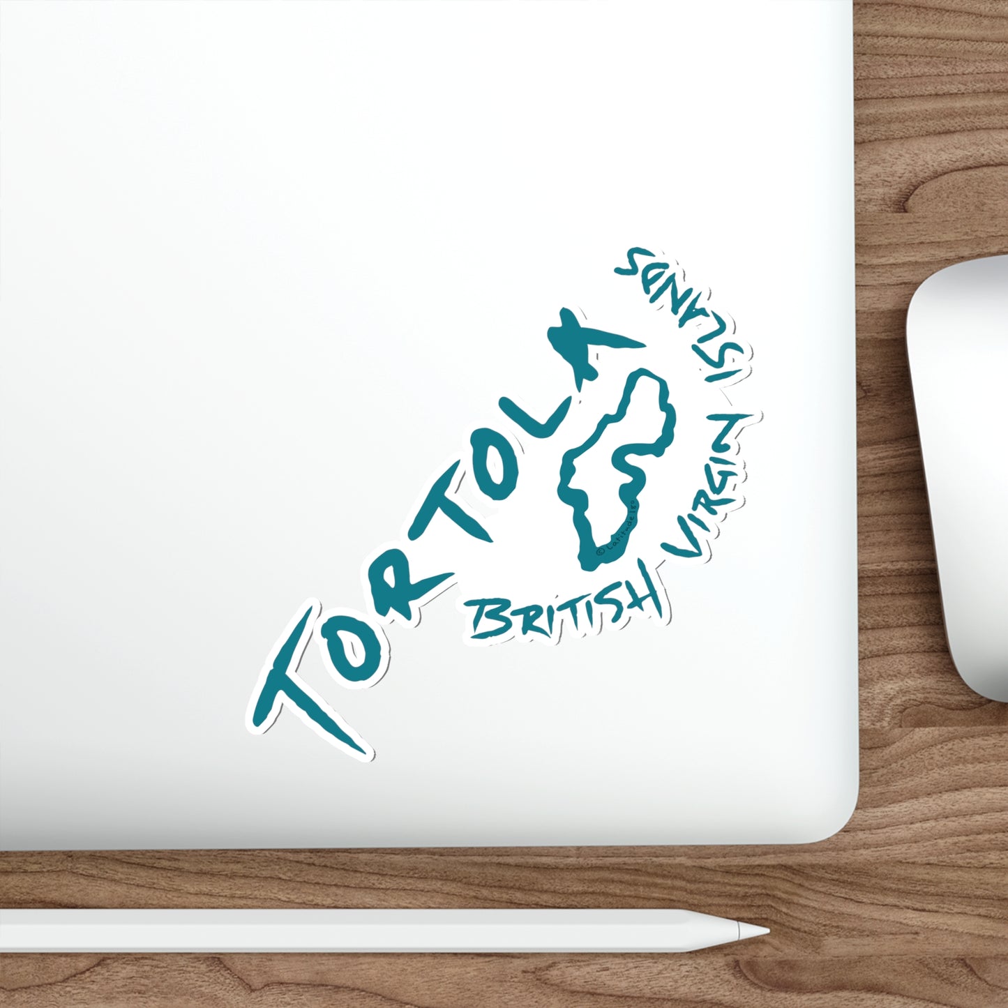 “Tortola - BVI” (Handwritten) Die-Cut Sticker