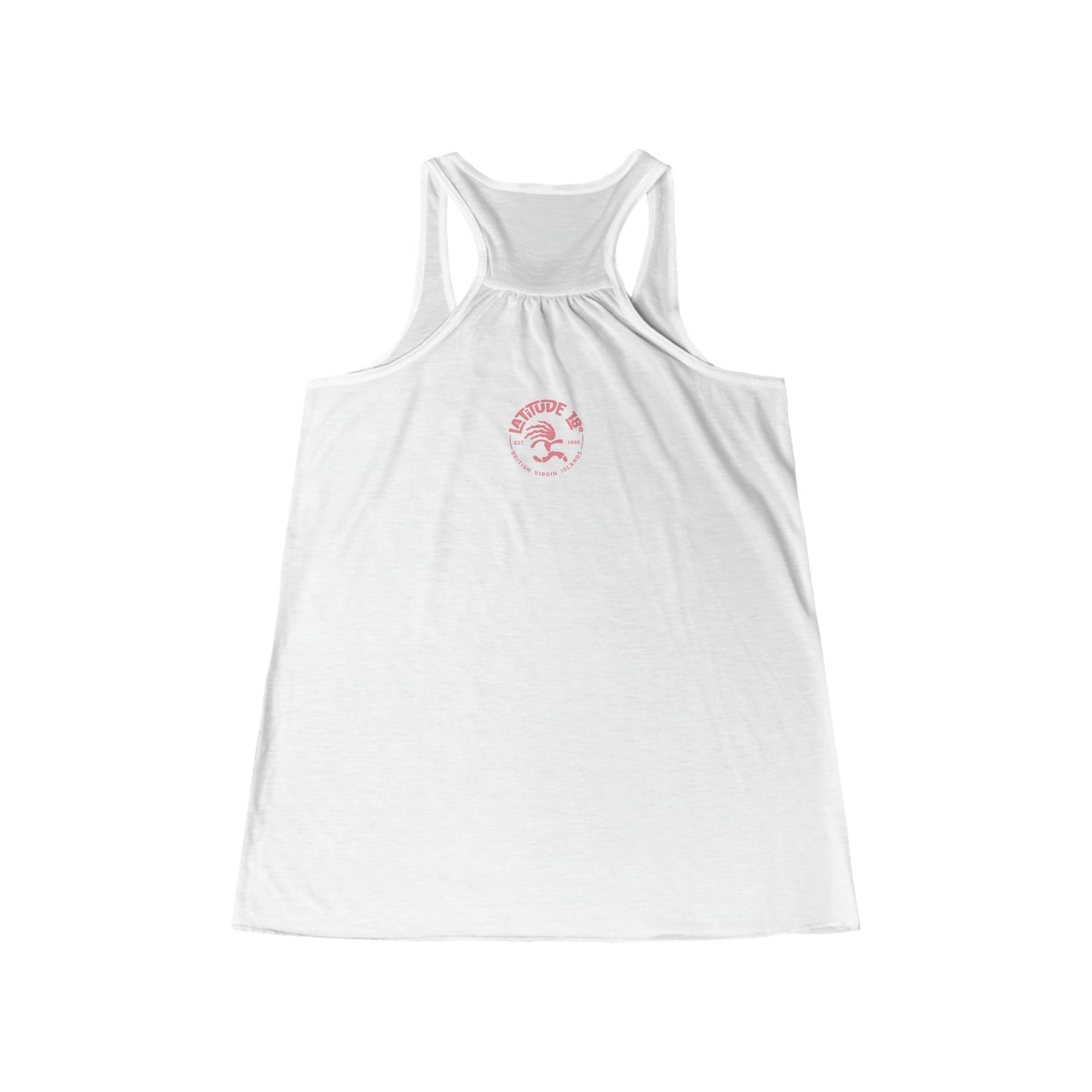 "Surf Club Tortola" Women's Flowy Racerback Tank