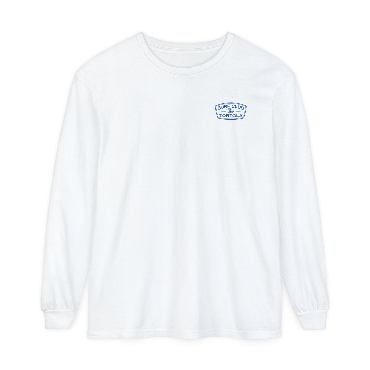 "Surf Club Tortola" Unisex L/S Garment-Dyed T-Shirt