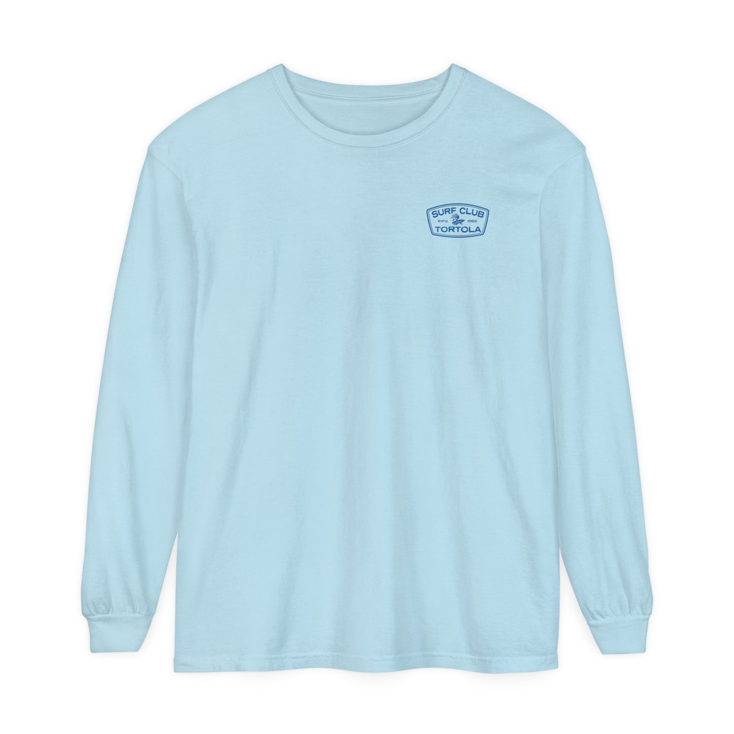 "Surf Club Tortola" Unisex L/S Garment-Dyed T-Shirt
