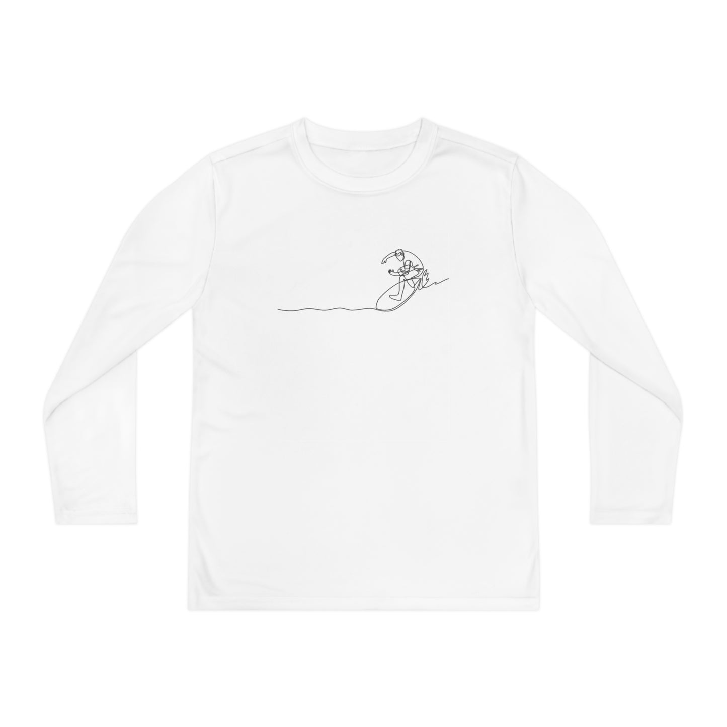 "L18º Surf Supply Co. | Surfing the Line" Youth L/S Performance Tee