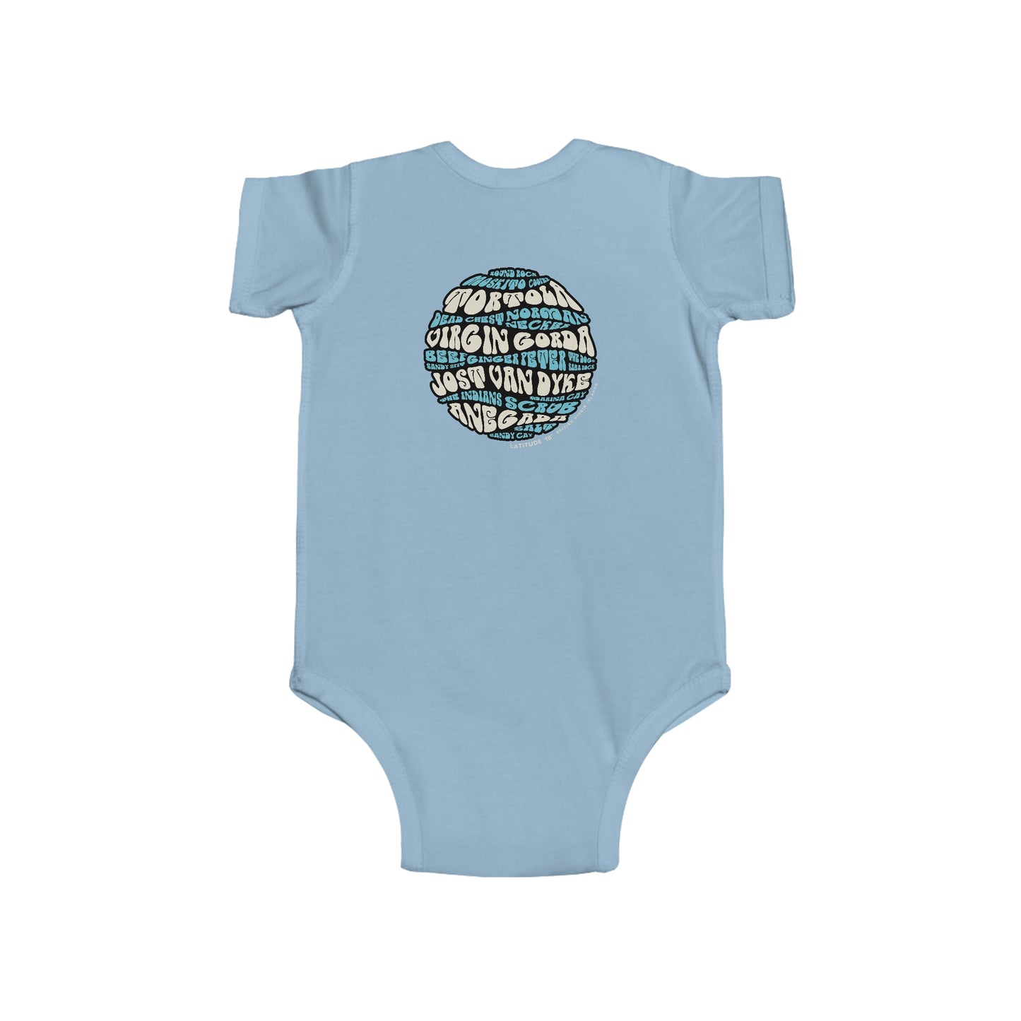 "BVI Bubble - Island Names" Infant Fine Jersey Bodysuit
