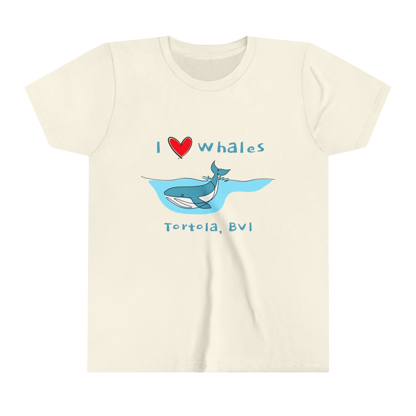 "BVI Whale Love" Youth S/S Tee