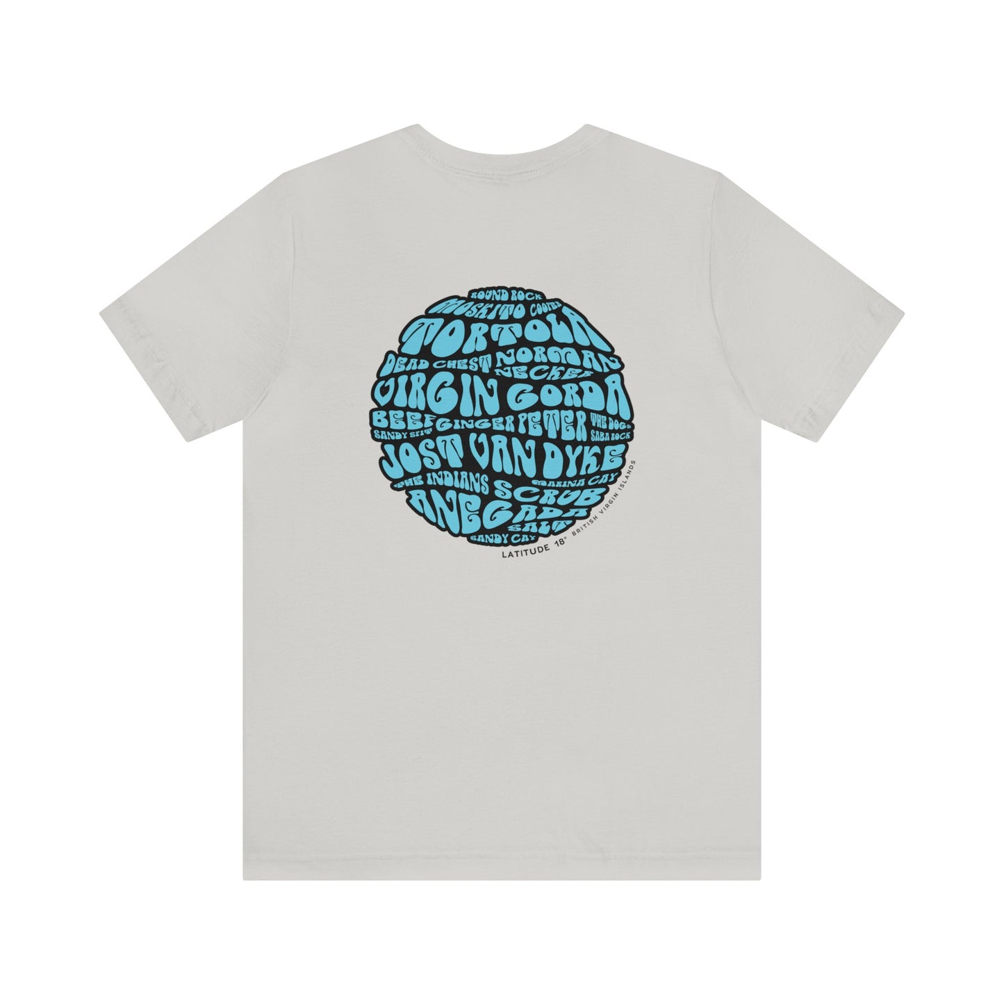 "BVI Bubble - Island Names" (Outline) Unisex S/S Tee