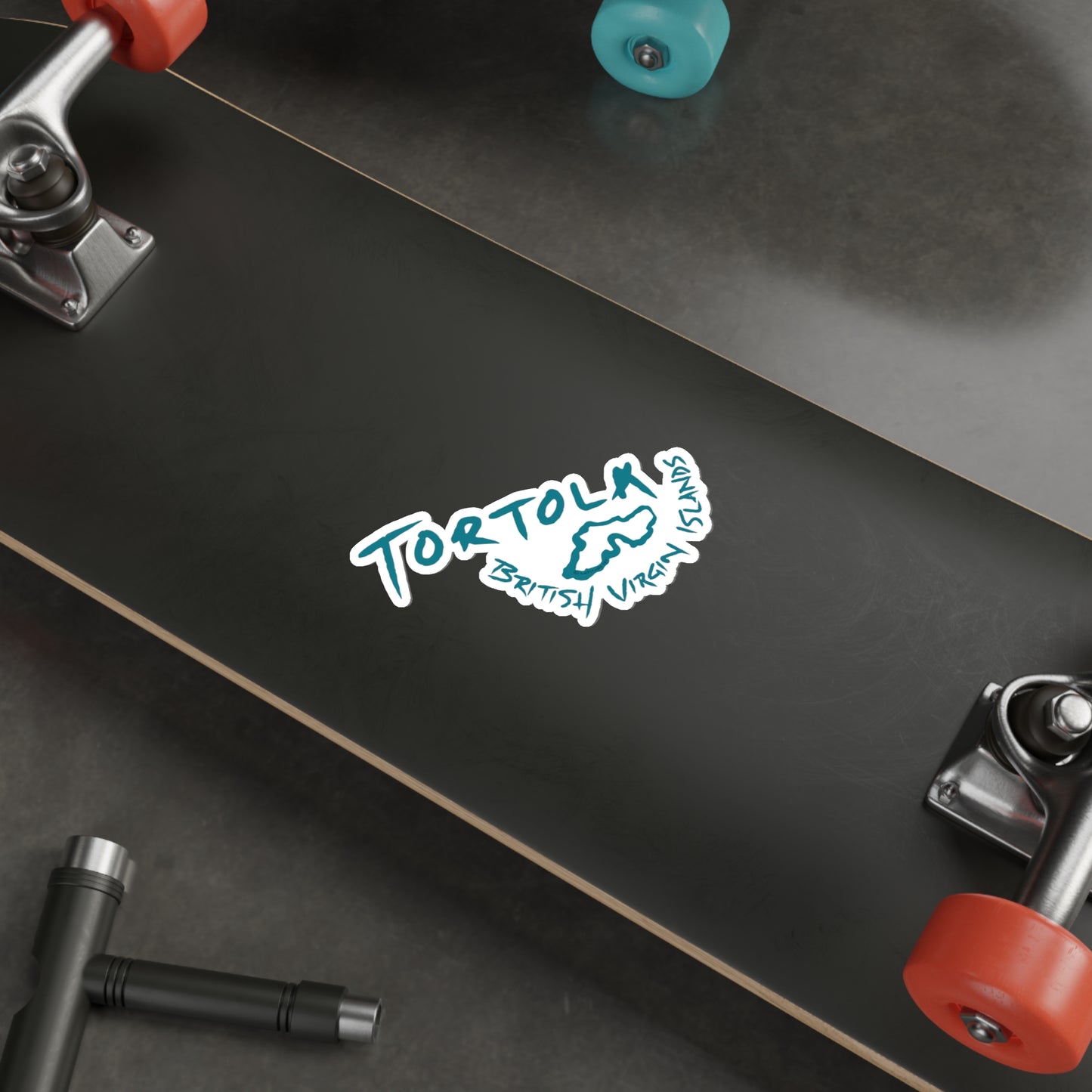 “Tortola - BVI” (Handwritten) Die-Cut Sticker