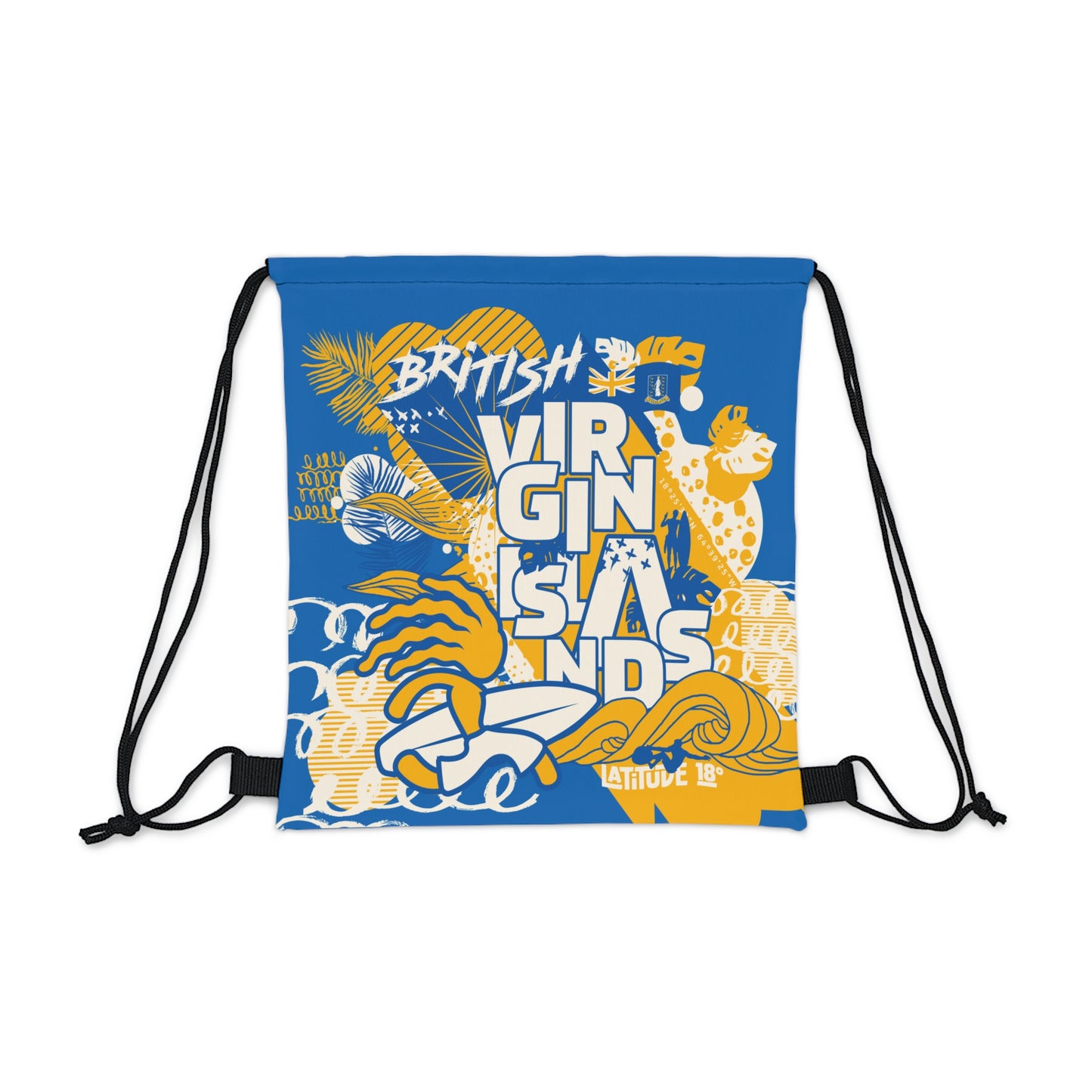 "BVI - For Island Life" Outdoor Drawstring Bag