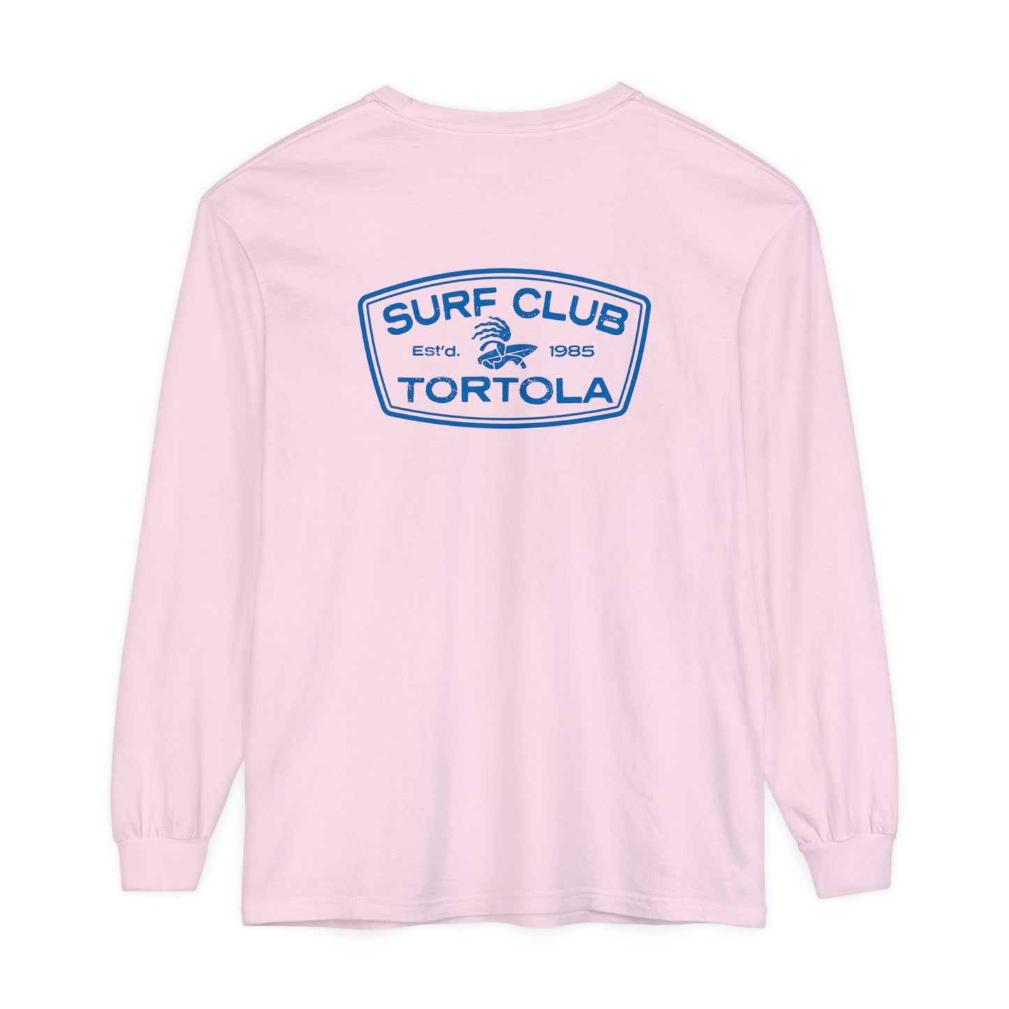 "Surf Club Tortola" Unisex L/S Garment-Dyed T-Shirt