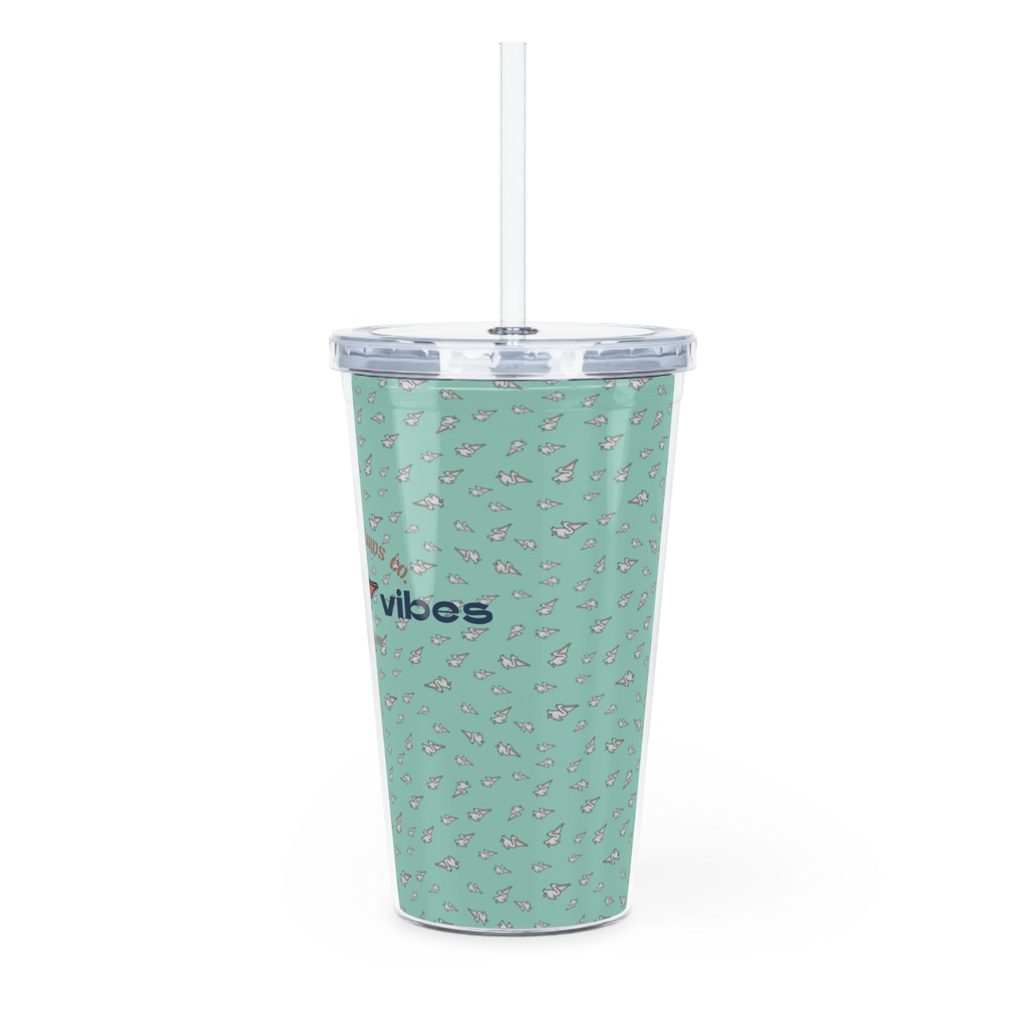 "Virgin Vibes | BVI" Plastic Tumbler w/ Straw 20oz