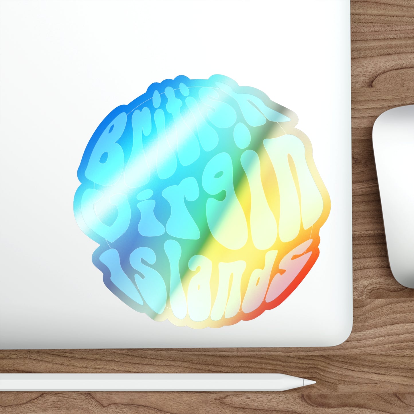 "BVI Bubble” Holographic Die-cut Sticker