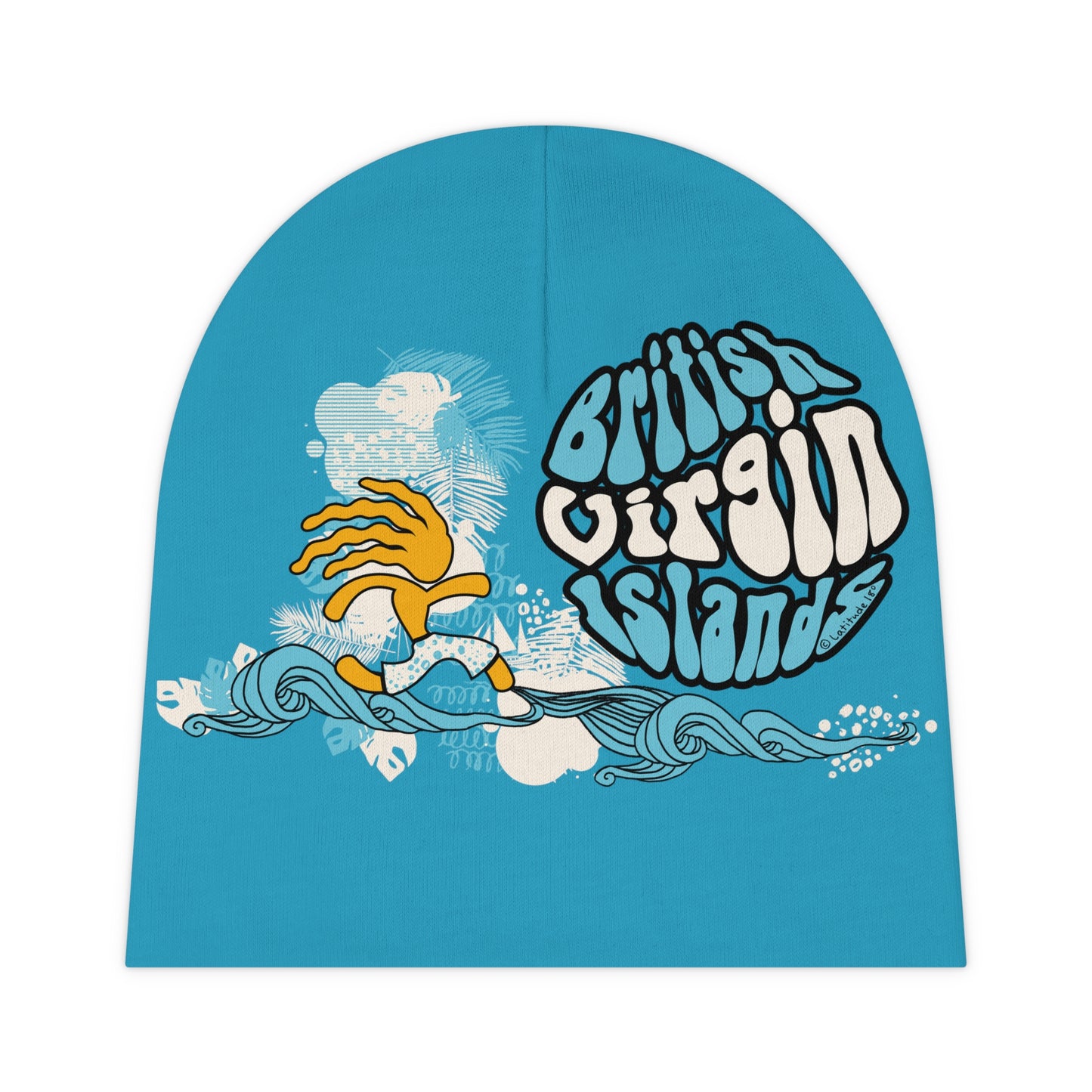 "L18º Surfer Dude" Baby Beanie (Blue)