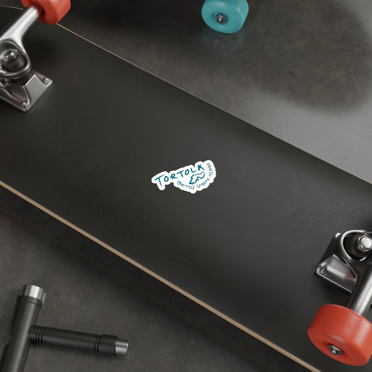 “Tortola - BVI” (Handwritten) Die-Cut Sticker