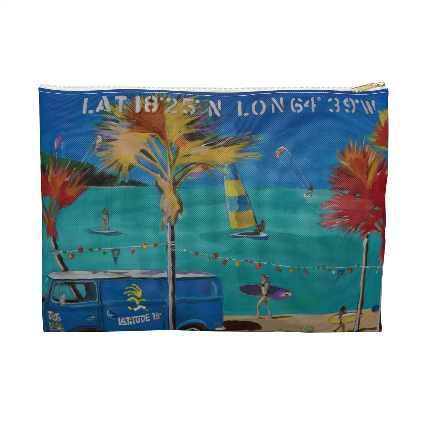 "BVI Beach Vibes" by Jim McManus Accessory Pouch
