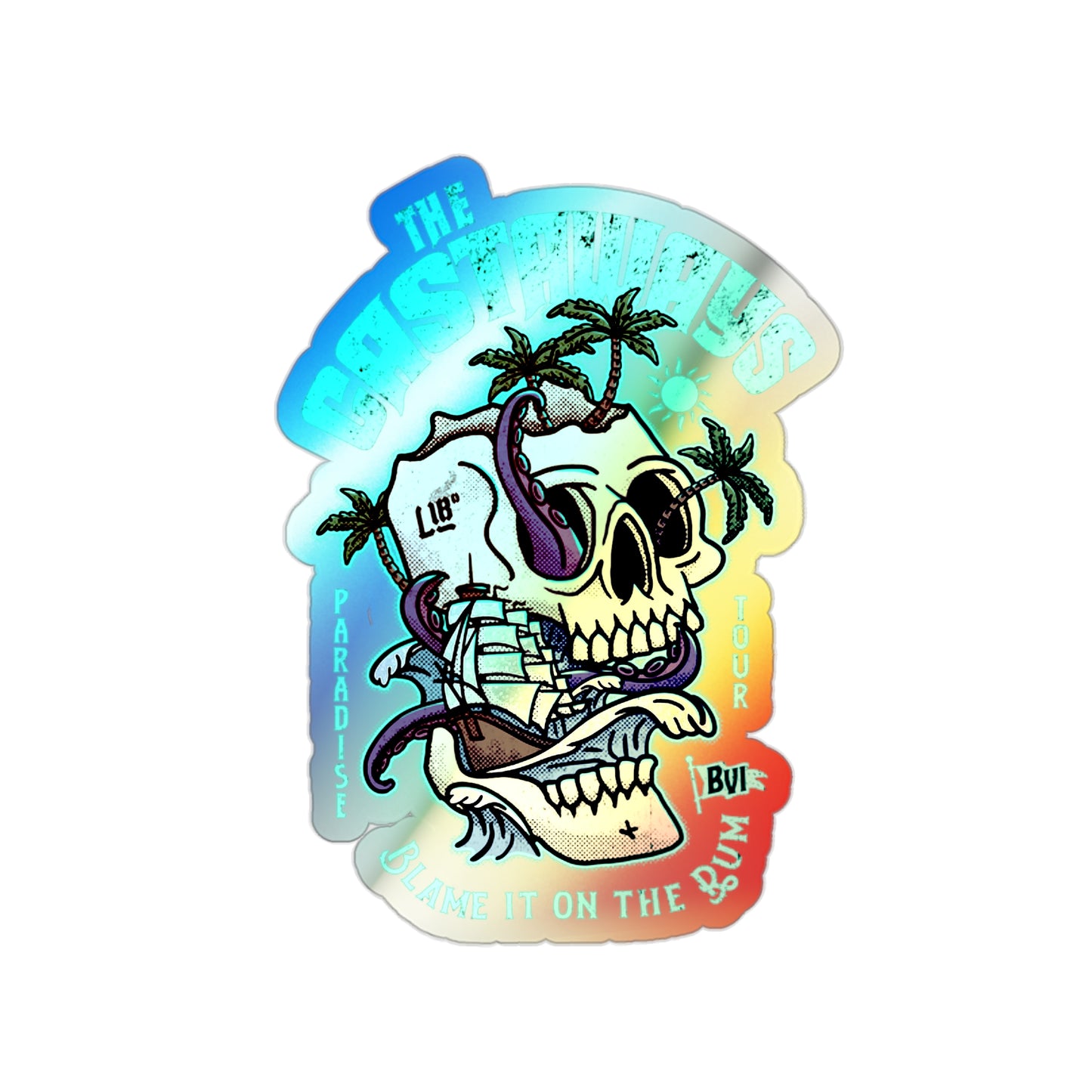 “The Castaways” Holographic Die-cut Sticker