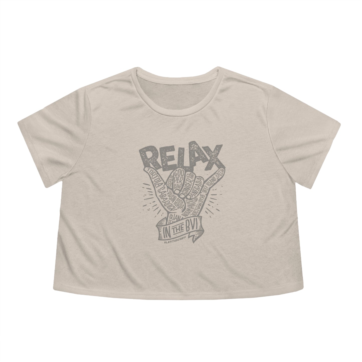 “Relax” Women's Flowy Cropped Tee