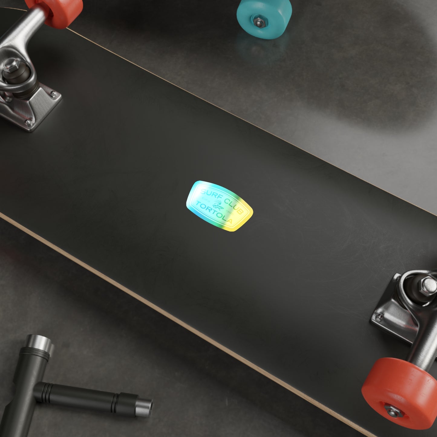 “Surf Club Tortola” Holographic Die-cut Sticker