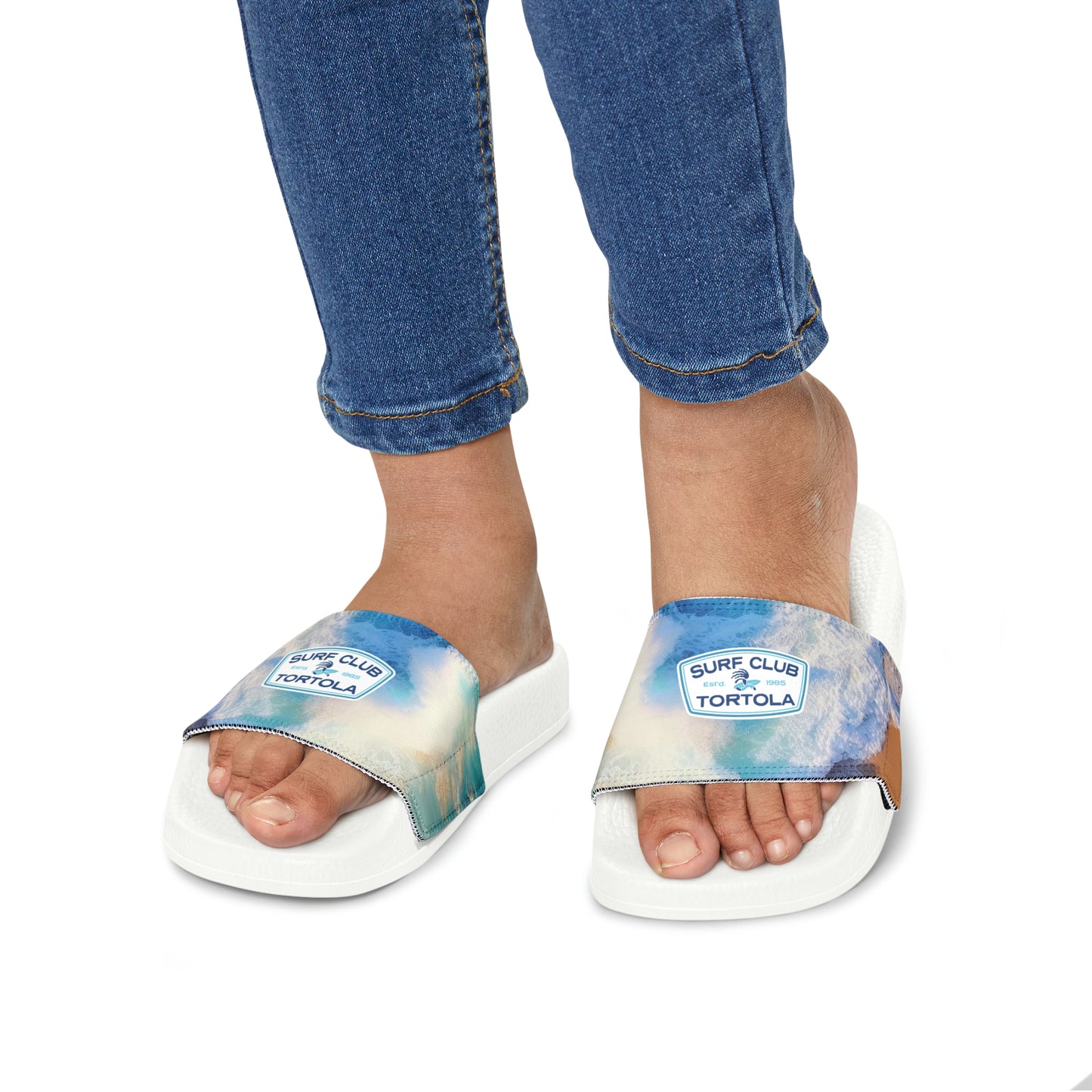 "Surf Club Tortola" Youth Slide Sandals