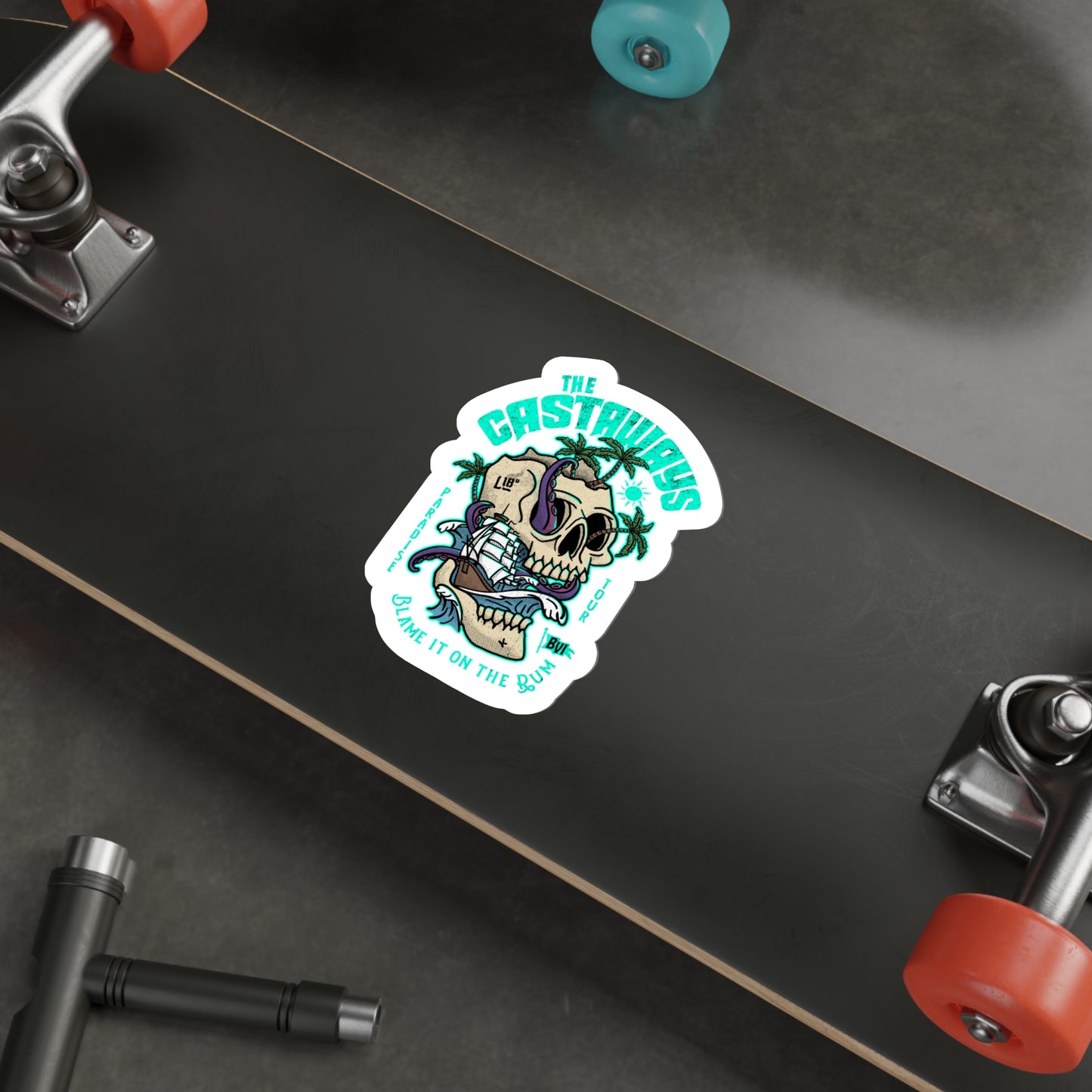 "The Castaways" (White) Die-Cut Sticker