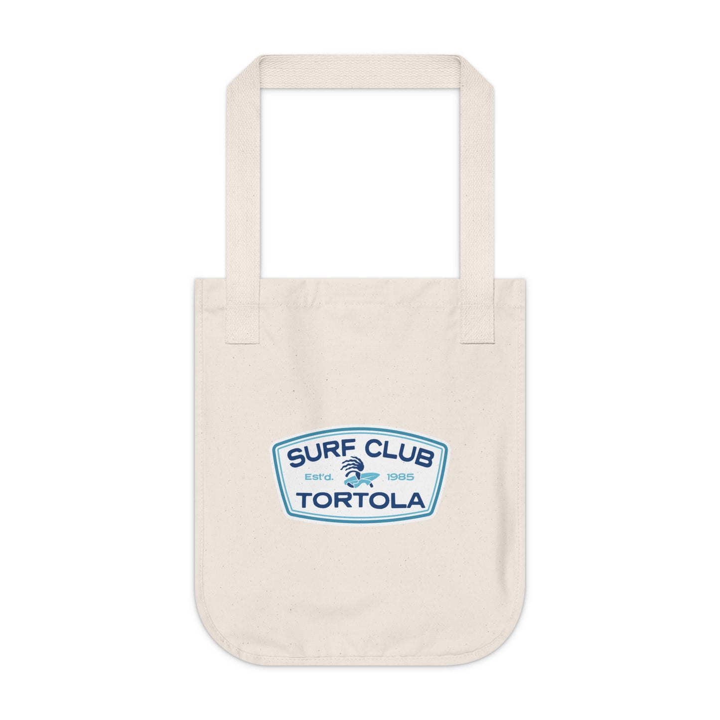 "Surf Club Tortola” Organic Canvas Tote Bag