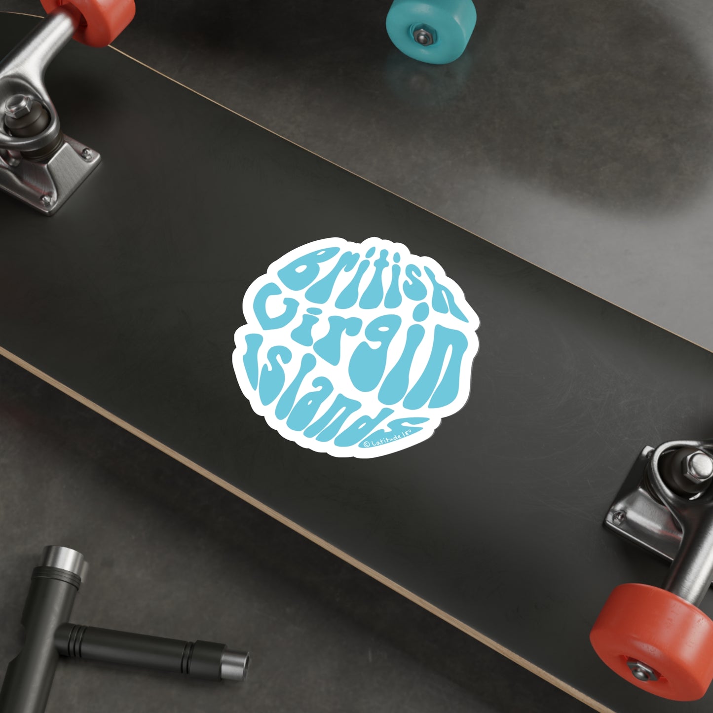 "BVI Bubble” (Blue & White) Die-Cut Sticker