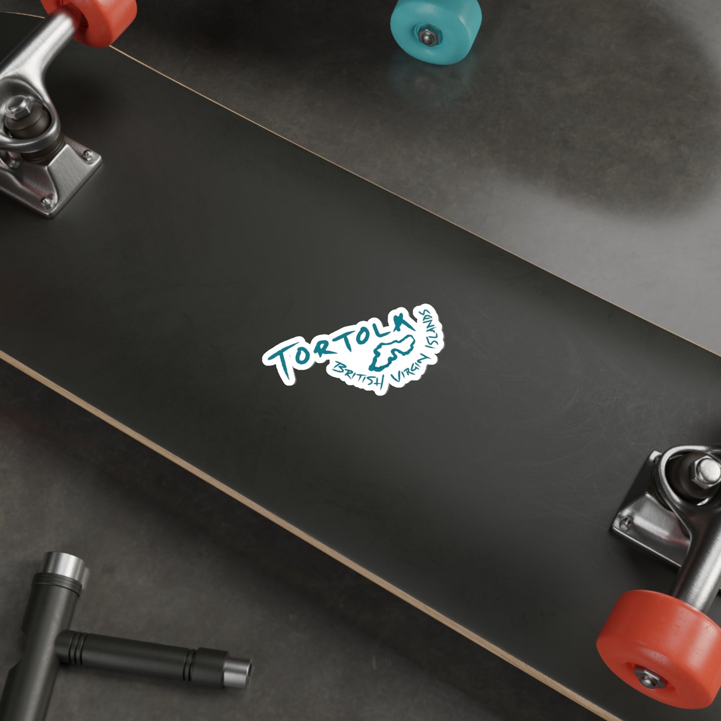 “Tortola - BVI” (Handwritten) Die-Cut Sticker
