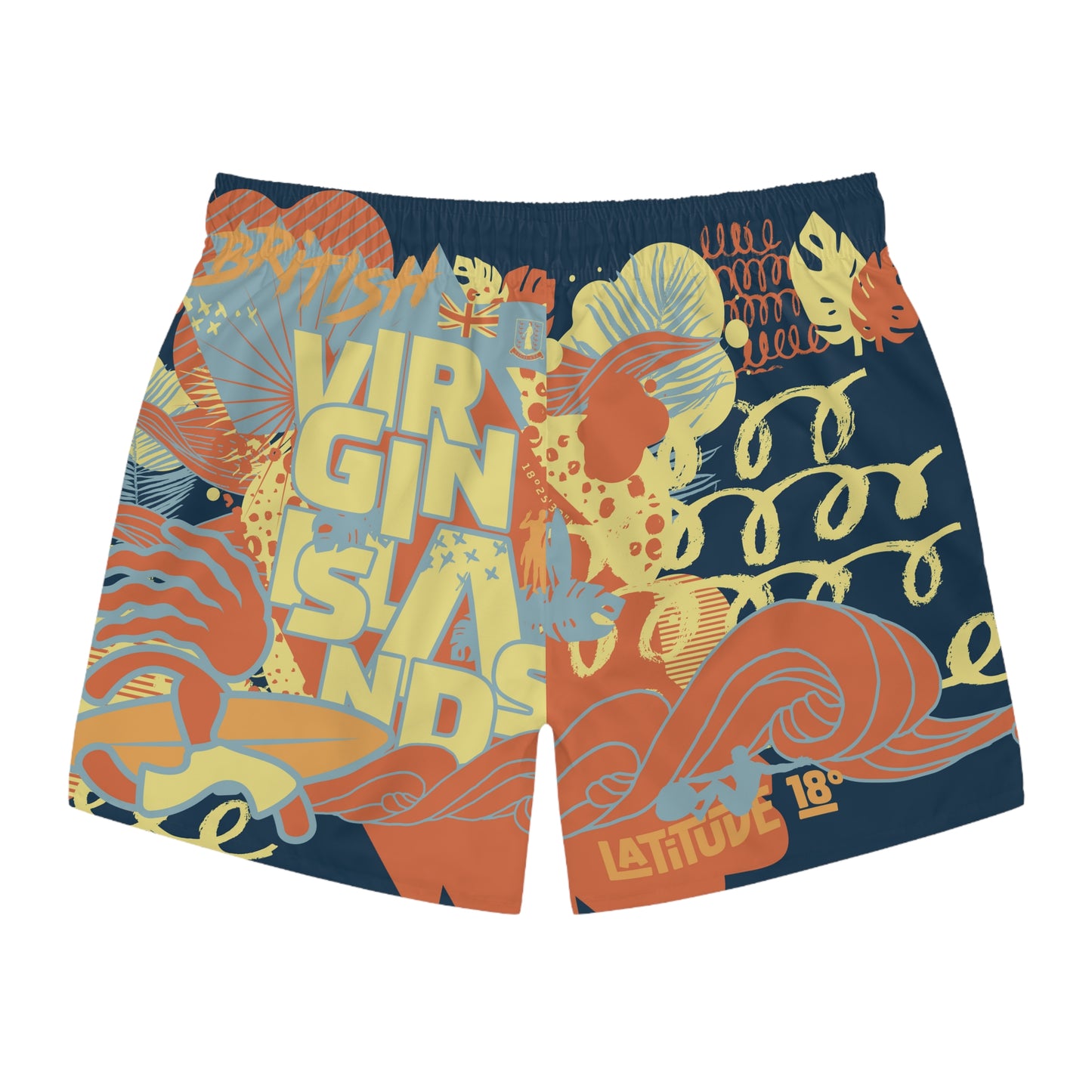 "BVI - For Island Life” (Tonal) Swim Trunks