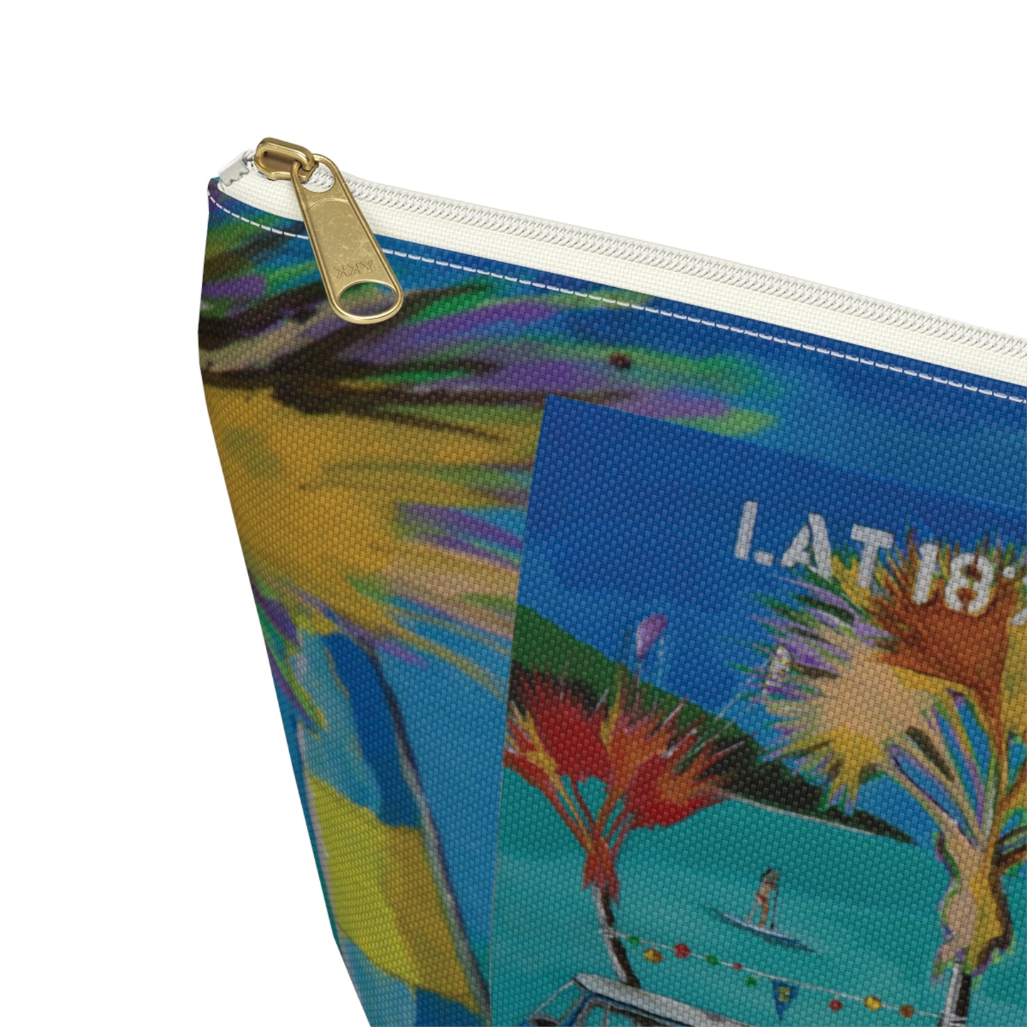 "BVI Beach Vibes" by Jim McManus Accessory Pouch w T-bottom (2 sizes)