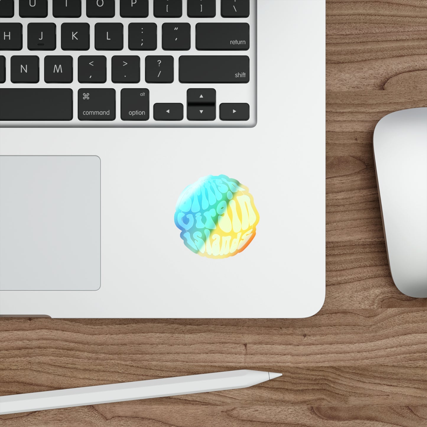"BVI Bubble” Holographic Die-cut Sticker