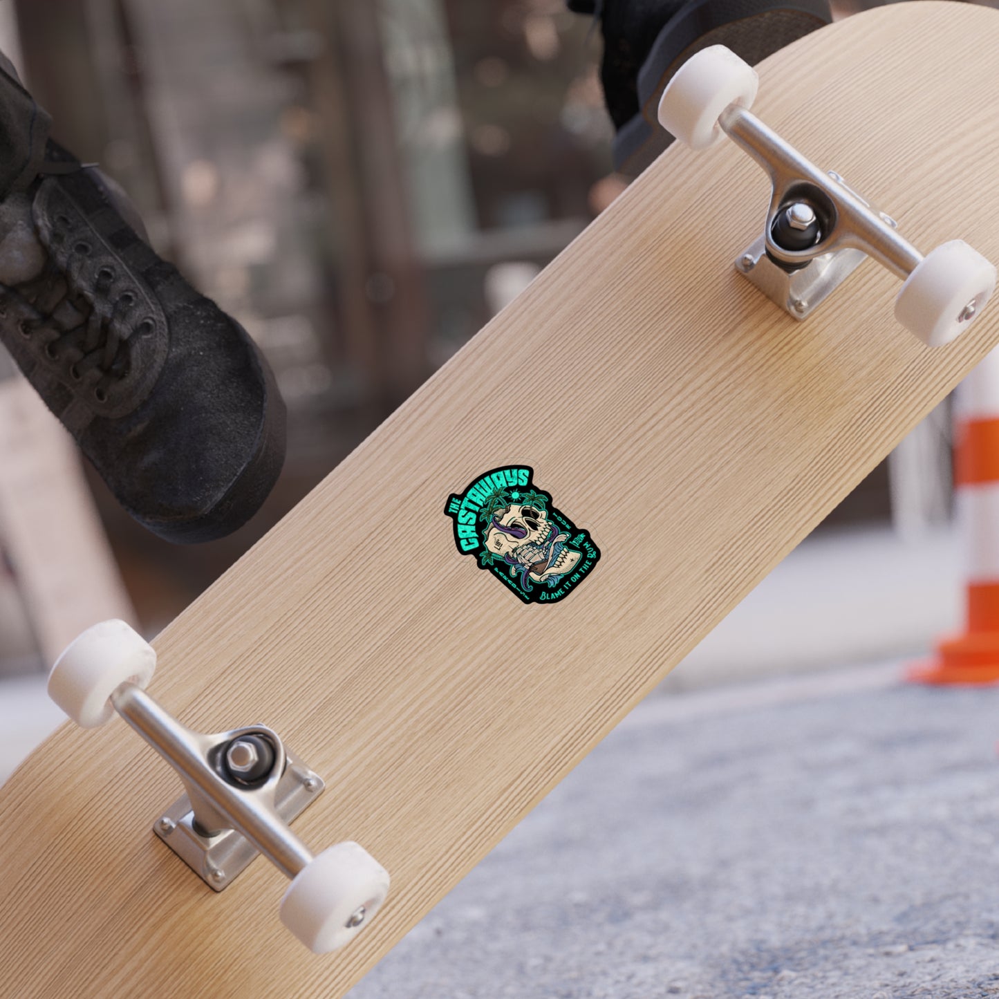 "The Castaways" (Black) Transparent Outdoor Die-Cut Sticker