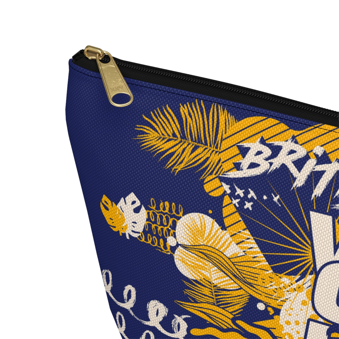 "BVI - For Island Life" (Flag Blue) Accessory Pouch w T-bottom