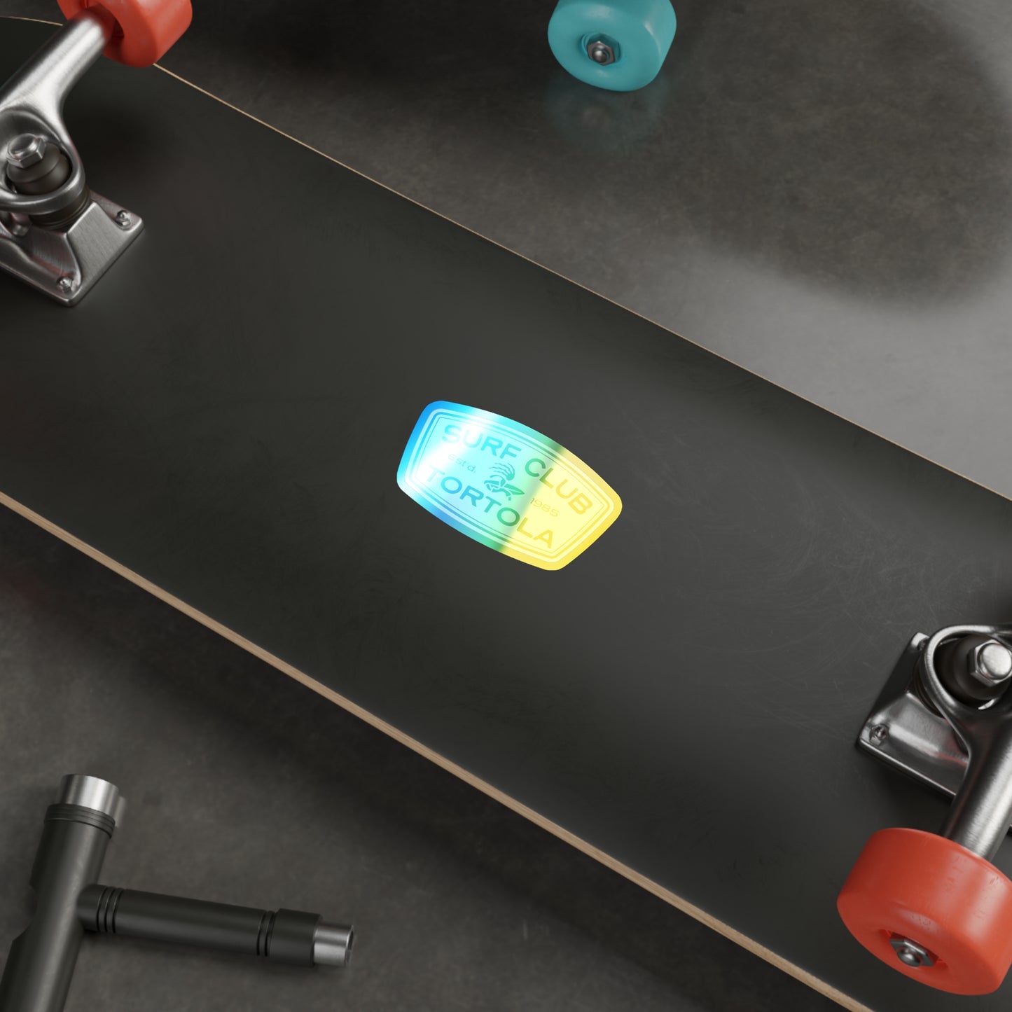 “Surf Club Tortola” Holographic Die-cut Sticker