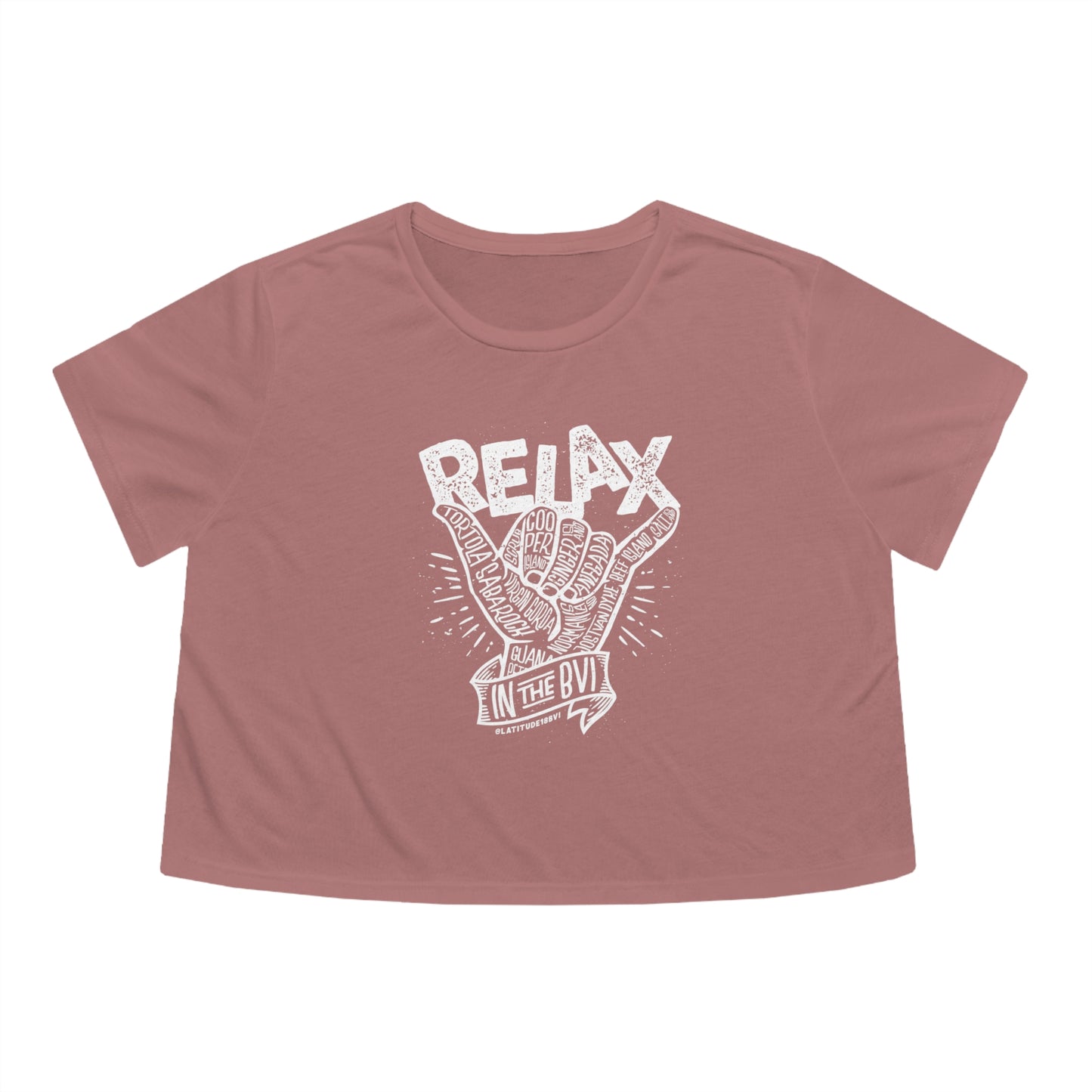 “Relax” Women's Flowy Cropped Tee