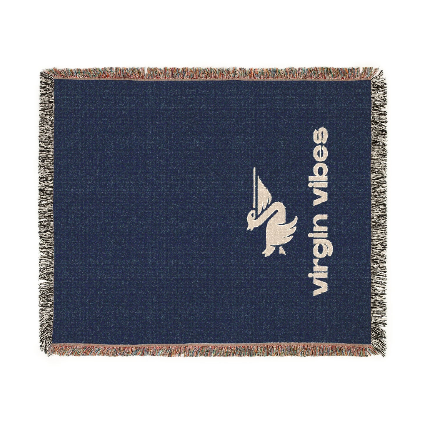 "Virgin Vibes" Cozy Woven 100% Cotton Blanket