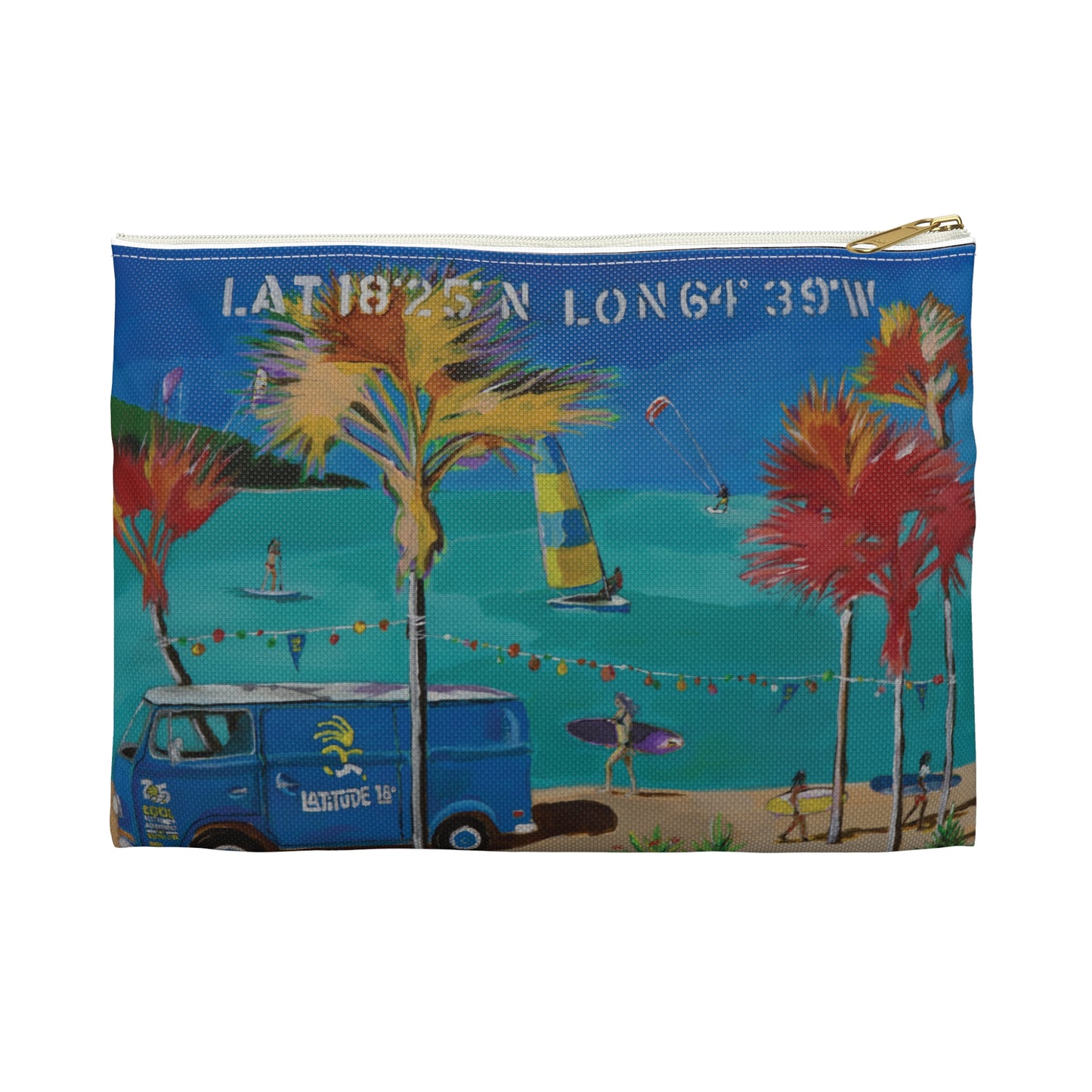 "BVI Beach Vibes" by Jim McManus Accessory Pouch