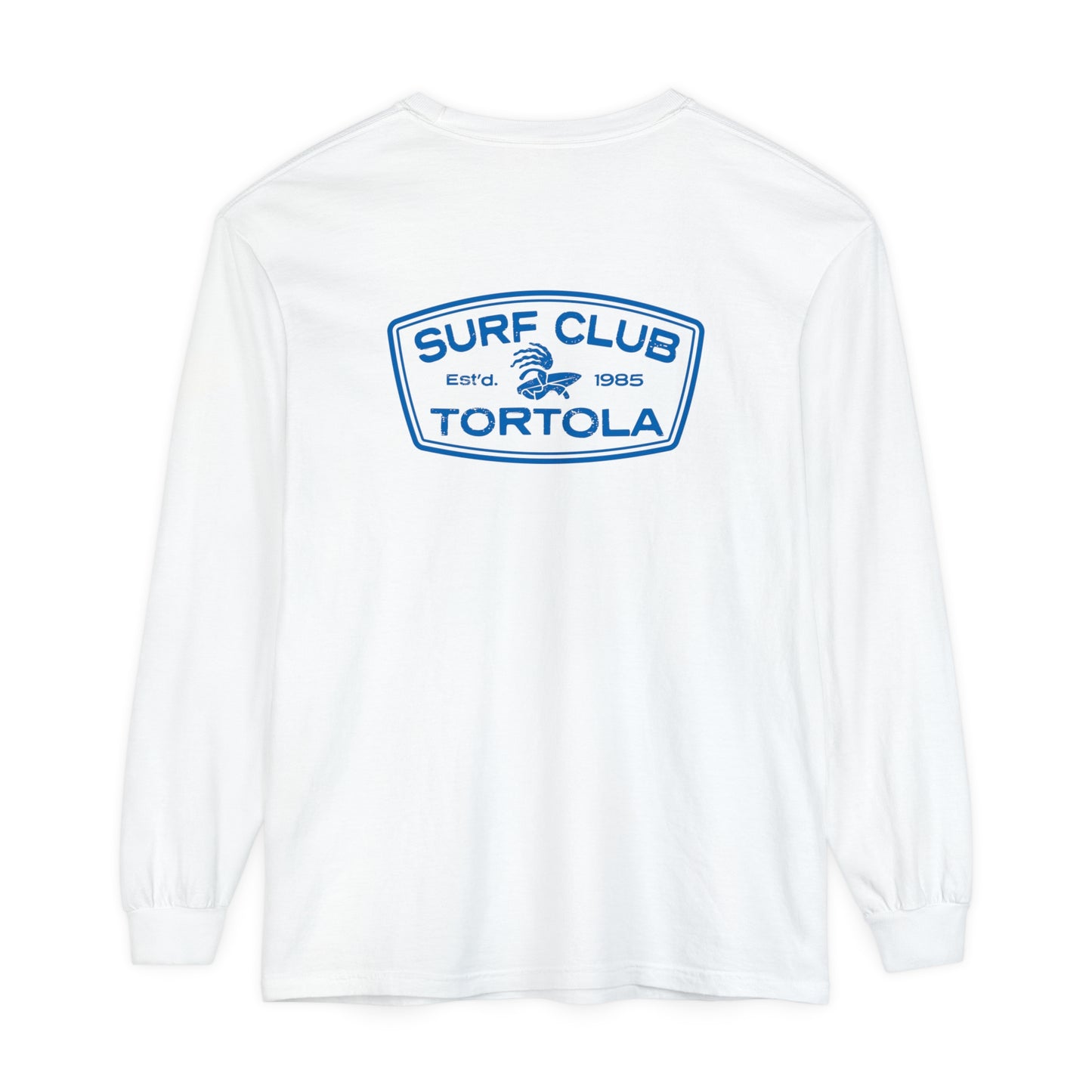 "Surf Club Tortola" Unisex L/S Garment-Dyed T-Shirt