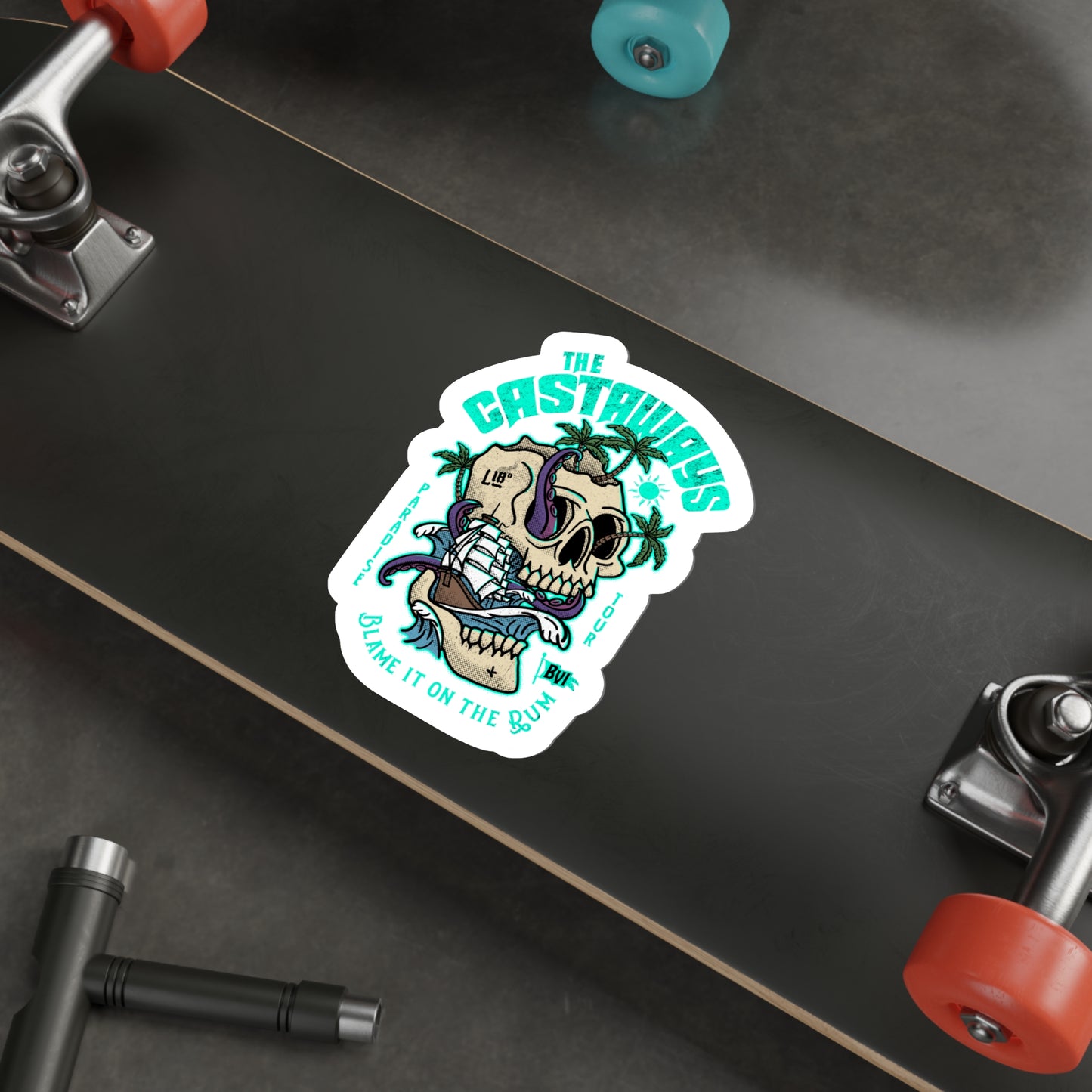 "The Castaways" (White) Die-Cut Sticker