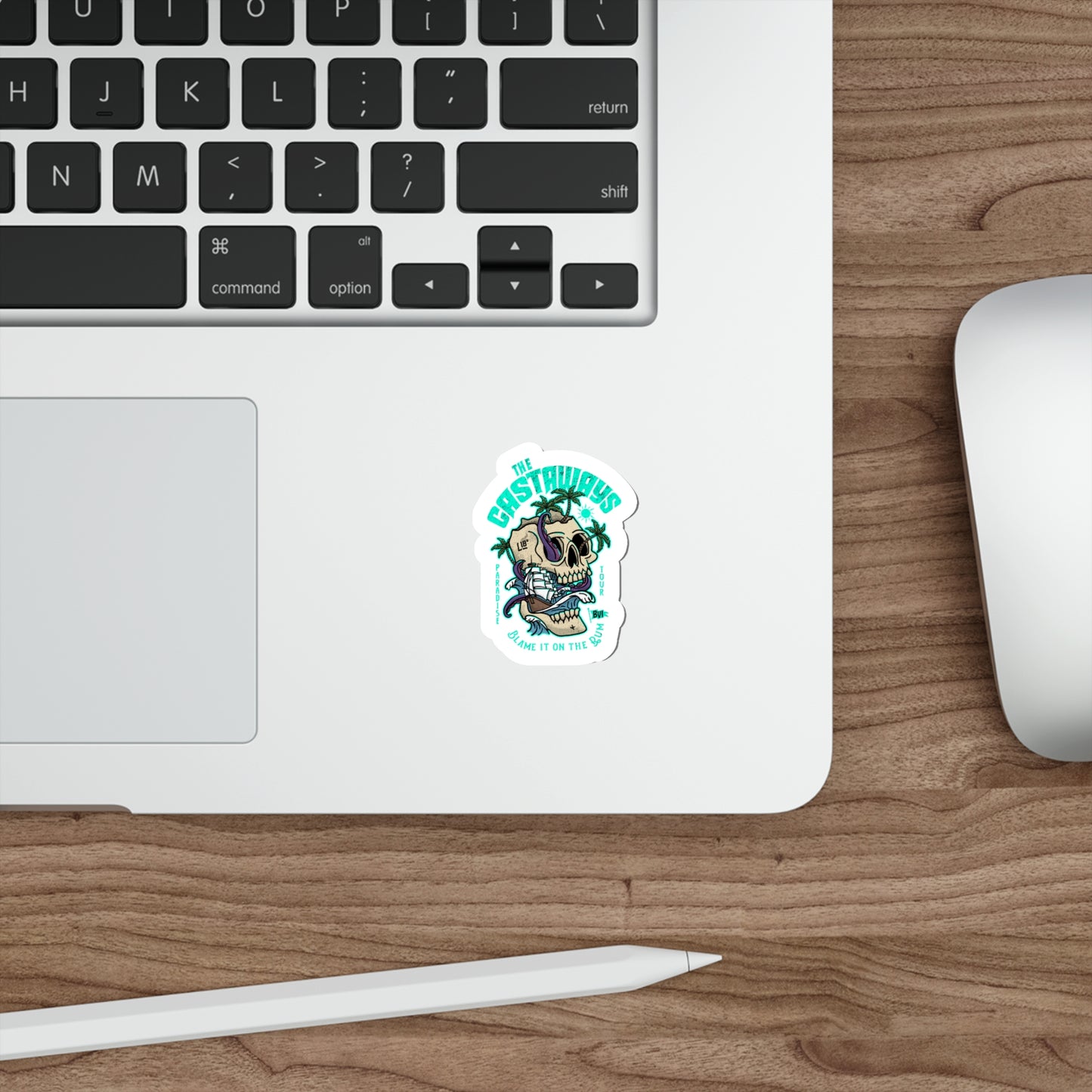 "The Castaways" (White) Die-Cut Sticker