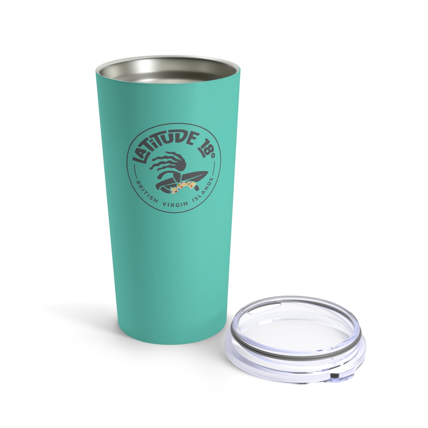 "Latitude 18º BVI" (Aqua) SS Tumbler 20oz
