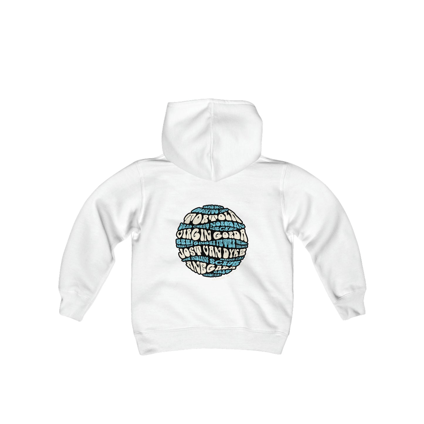 "BVI Island Names" Youth Heavy Blend Hooded Sweatshirt