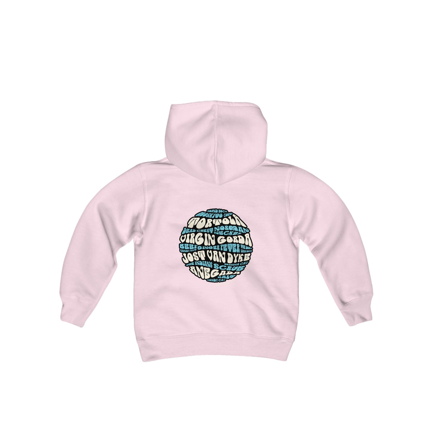 "BVI Island Names" Youth Heavy Blend Hooded Sweatshirt