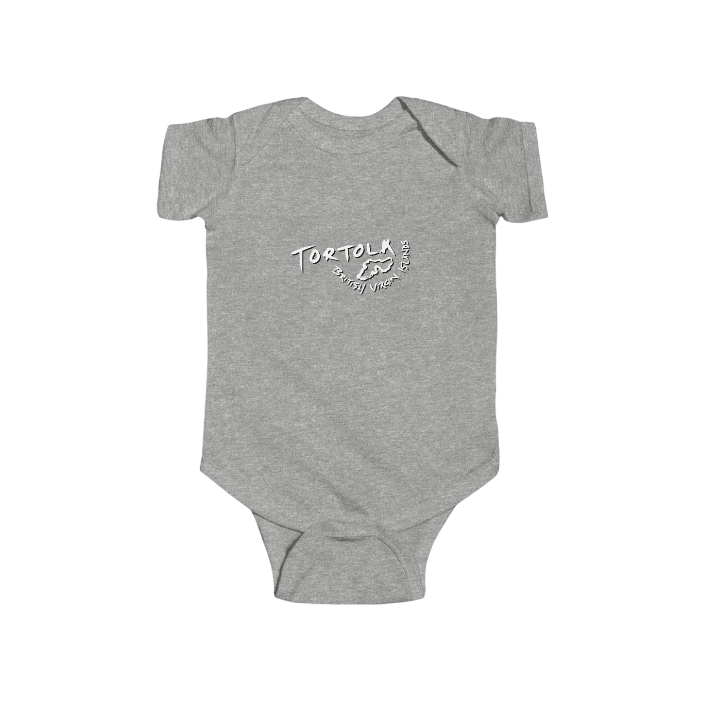 "Tortola, BVI - Island Outline" Infant Fine Jersey Bodysuit