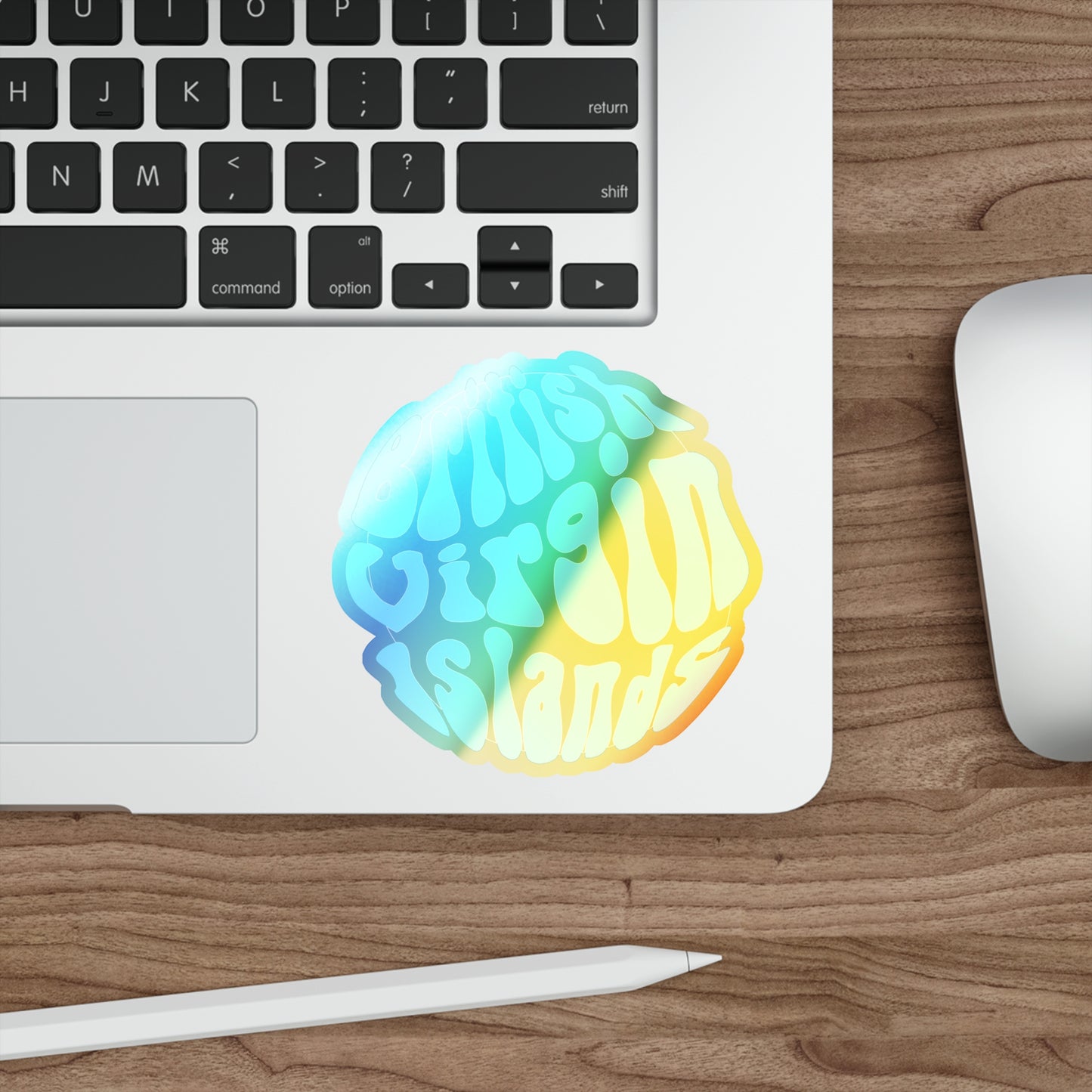 "BVI Bubble” Holographic Die-cut Sticker