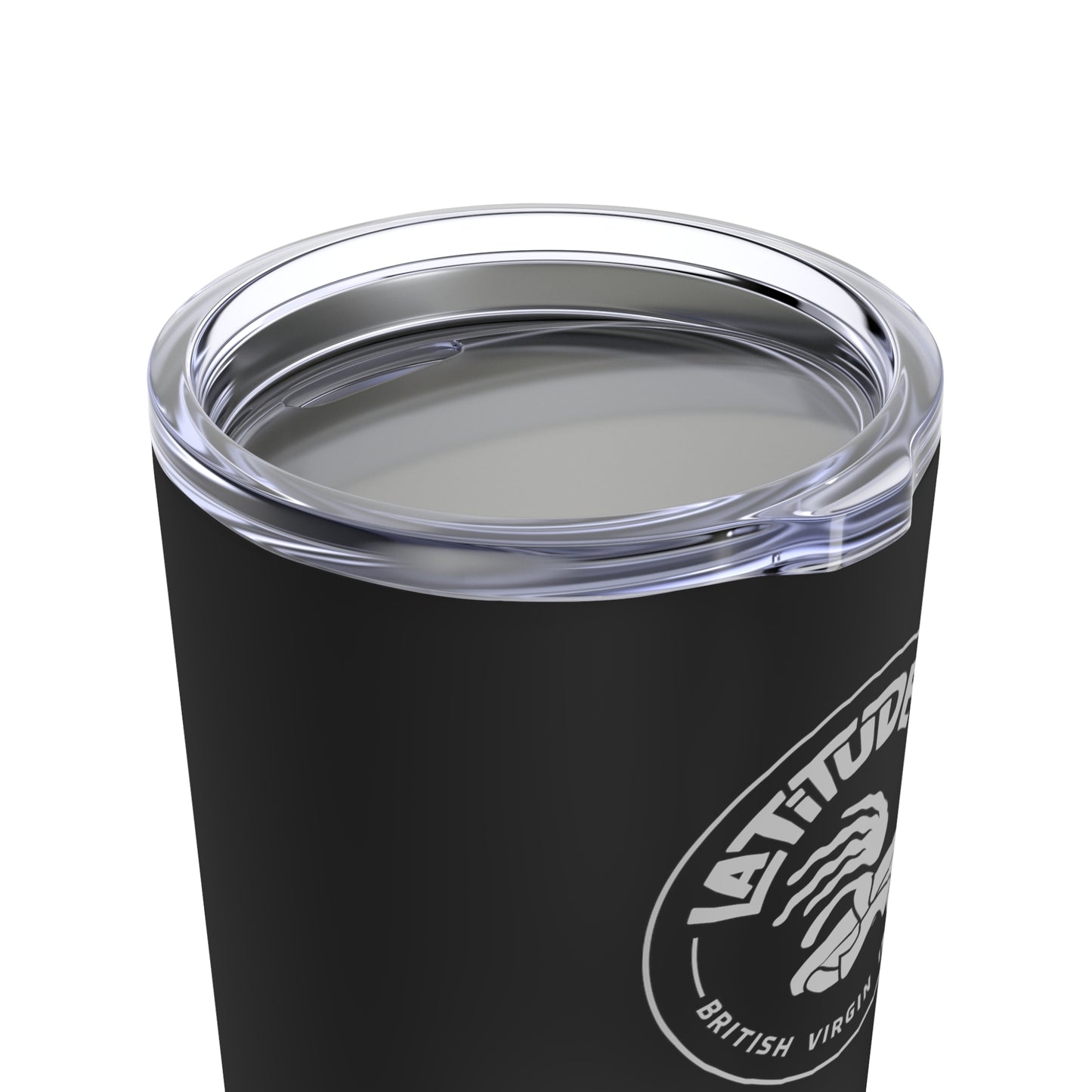"Latitude 18º BVI" (Black) SS Tumbler 20oz