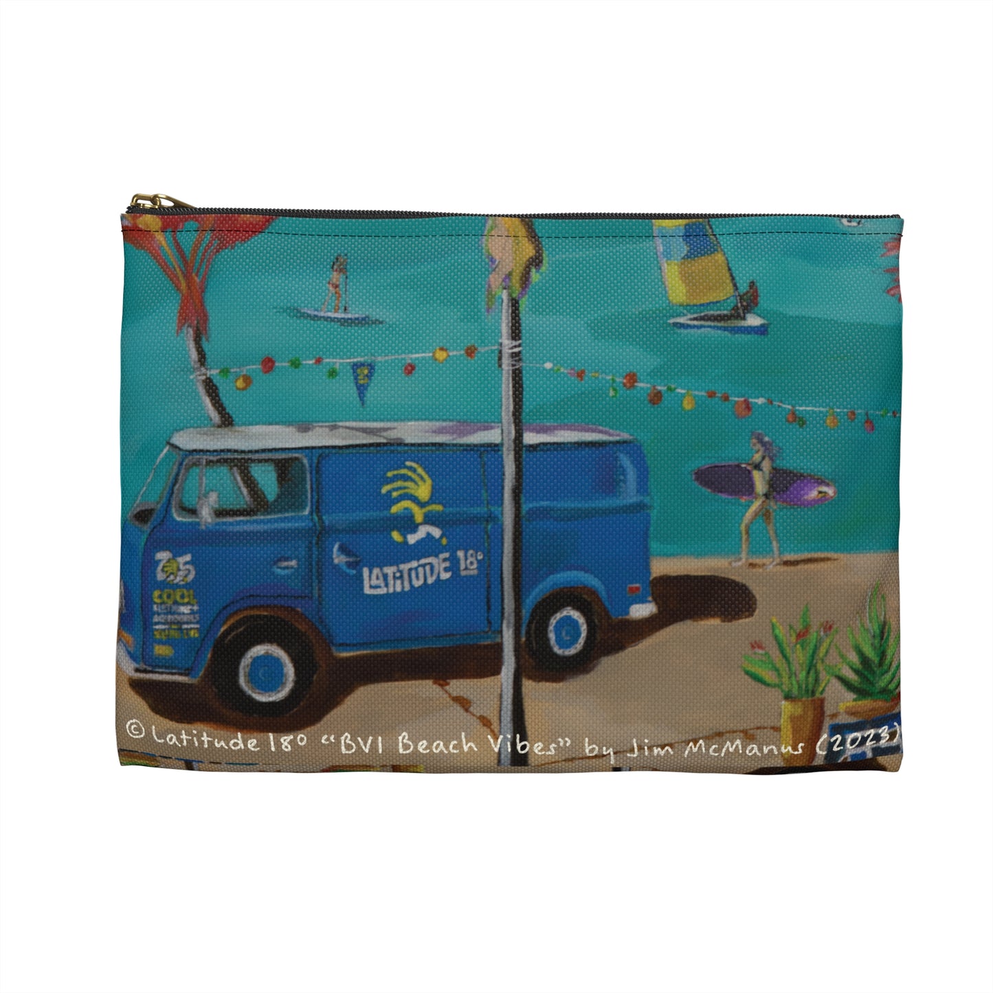"BVI Beach Vibes" by Jim McManus Accessory Pouch