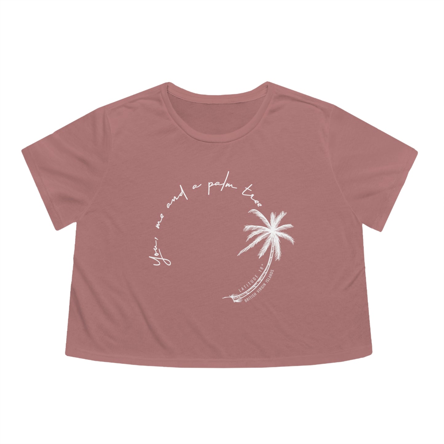 "You, Me, Palm Tree” Women's Flowy Cropped Tee
